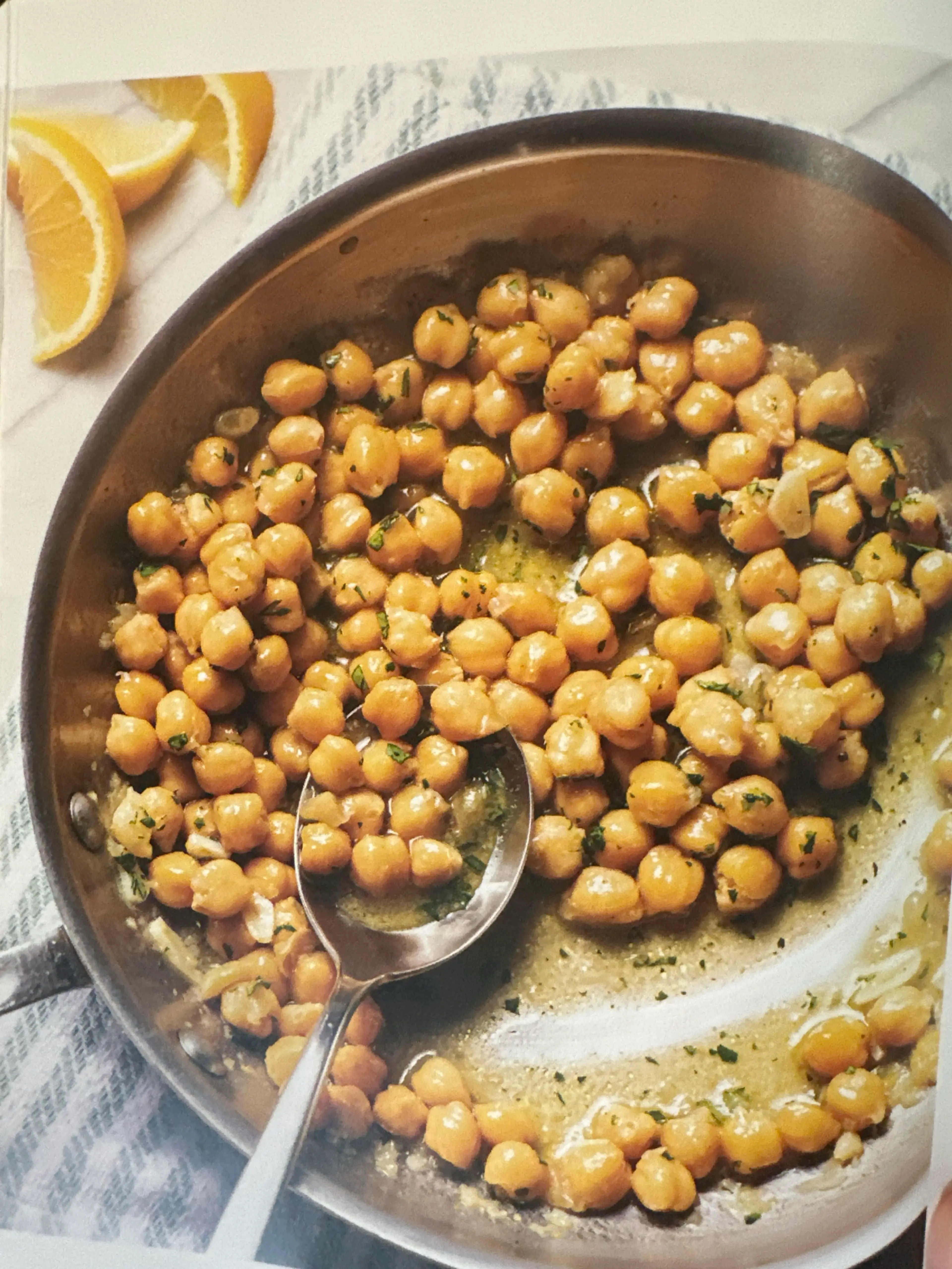 garlicky braised chickpeas