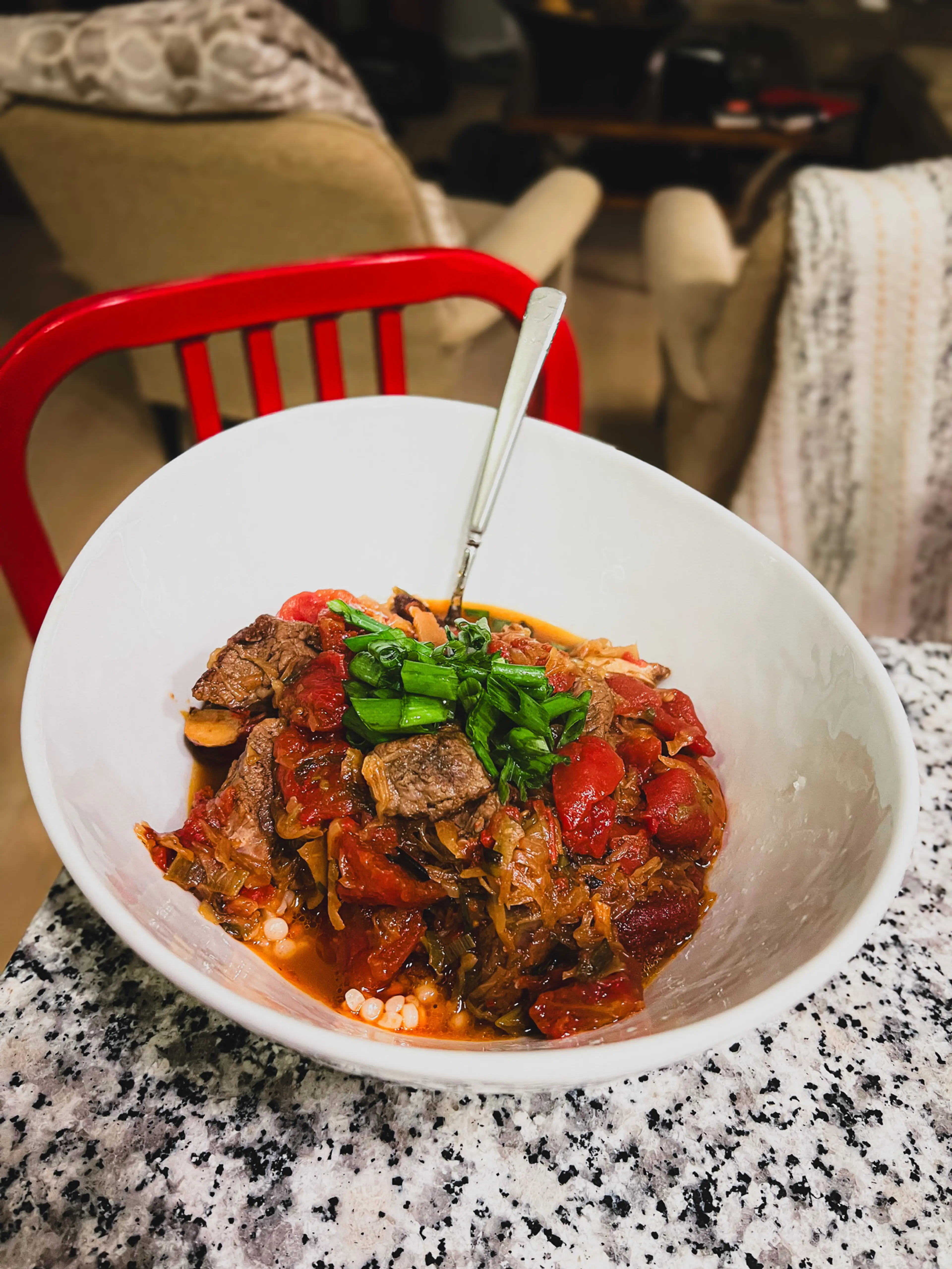Pork and Beef Stew with Kimchi and Ginger