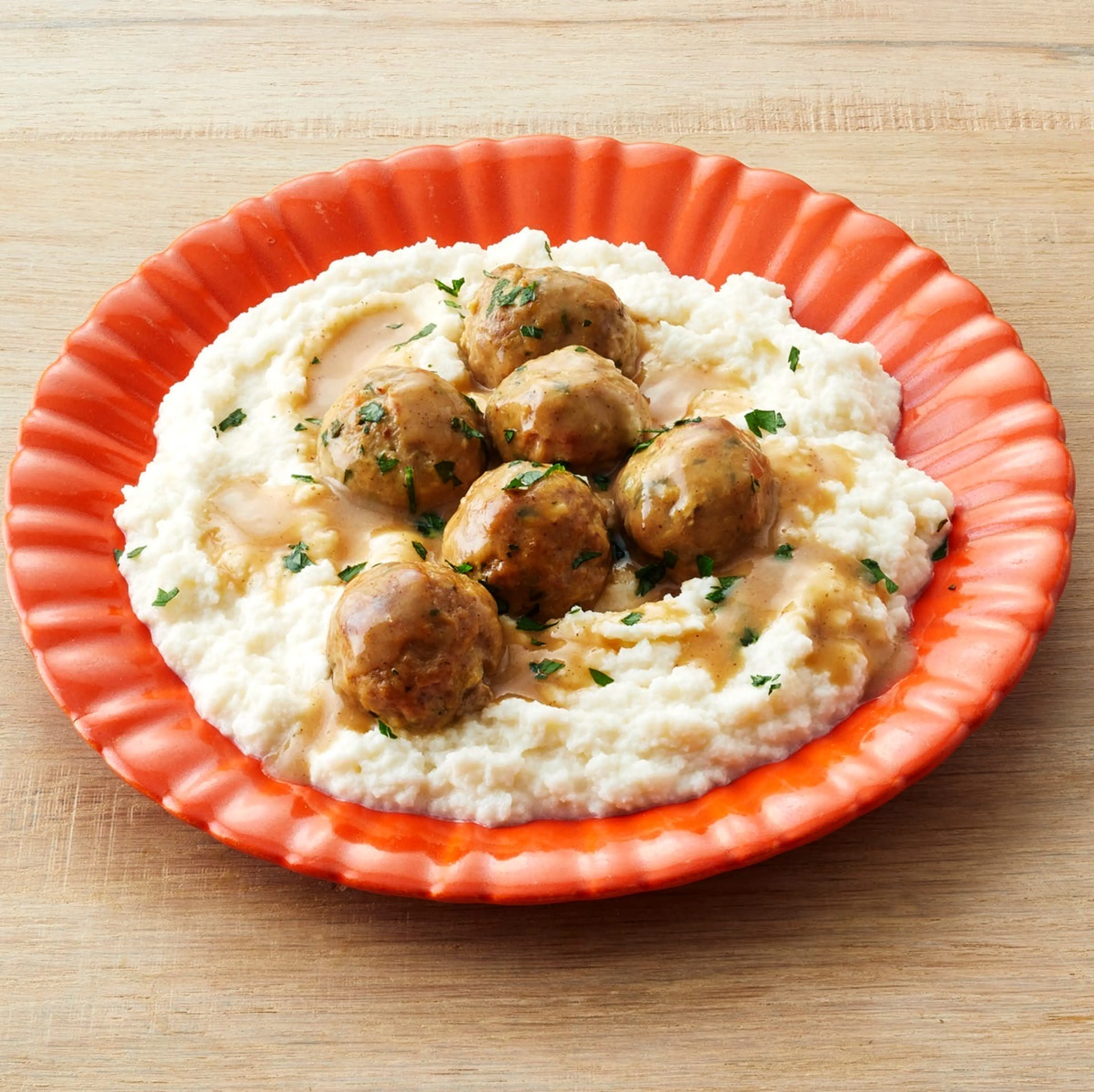 Turkey Swedish Meatballs with Cauliflower Mash