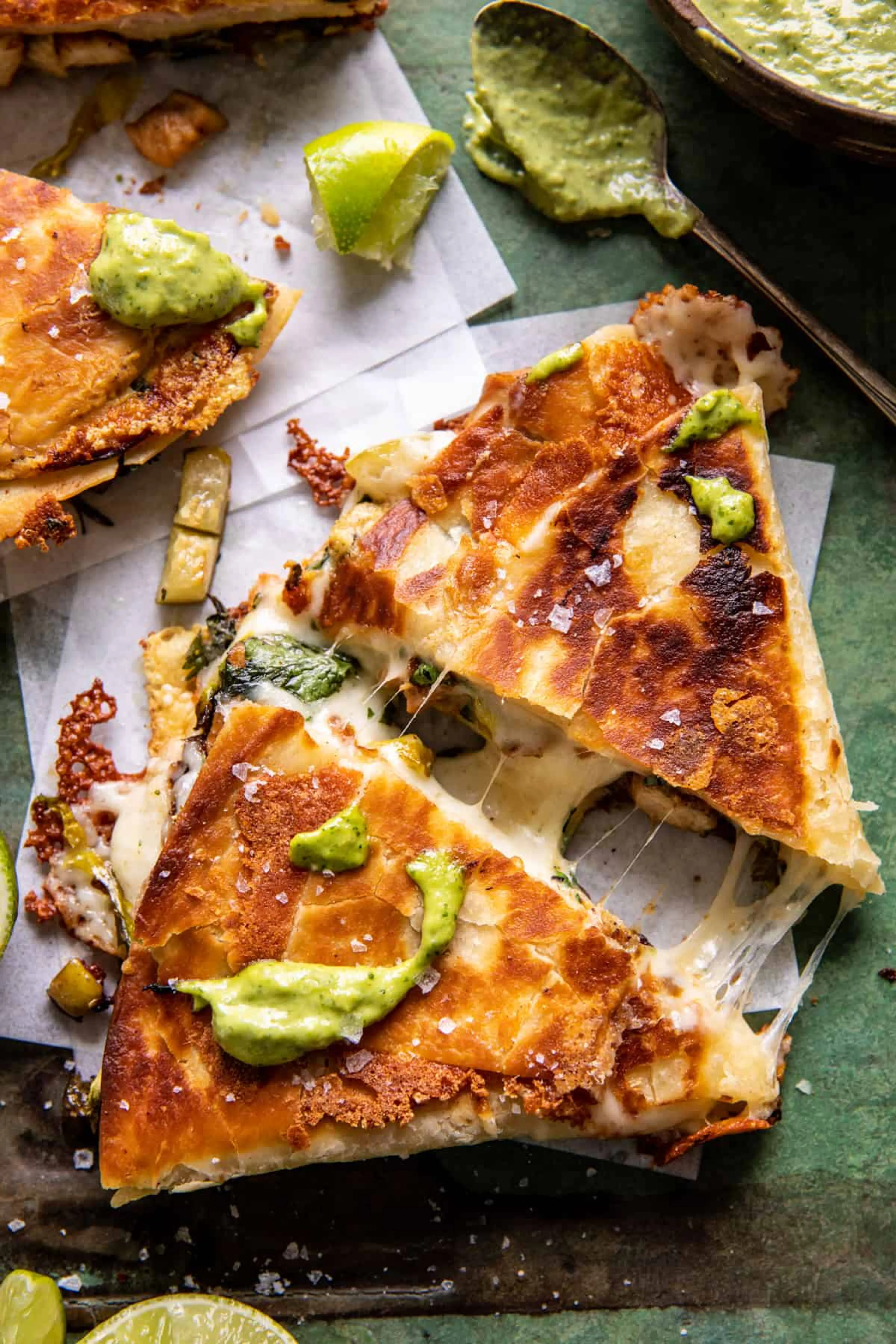 Folded Crispy Chicken and Cheese Wraps