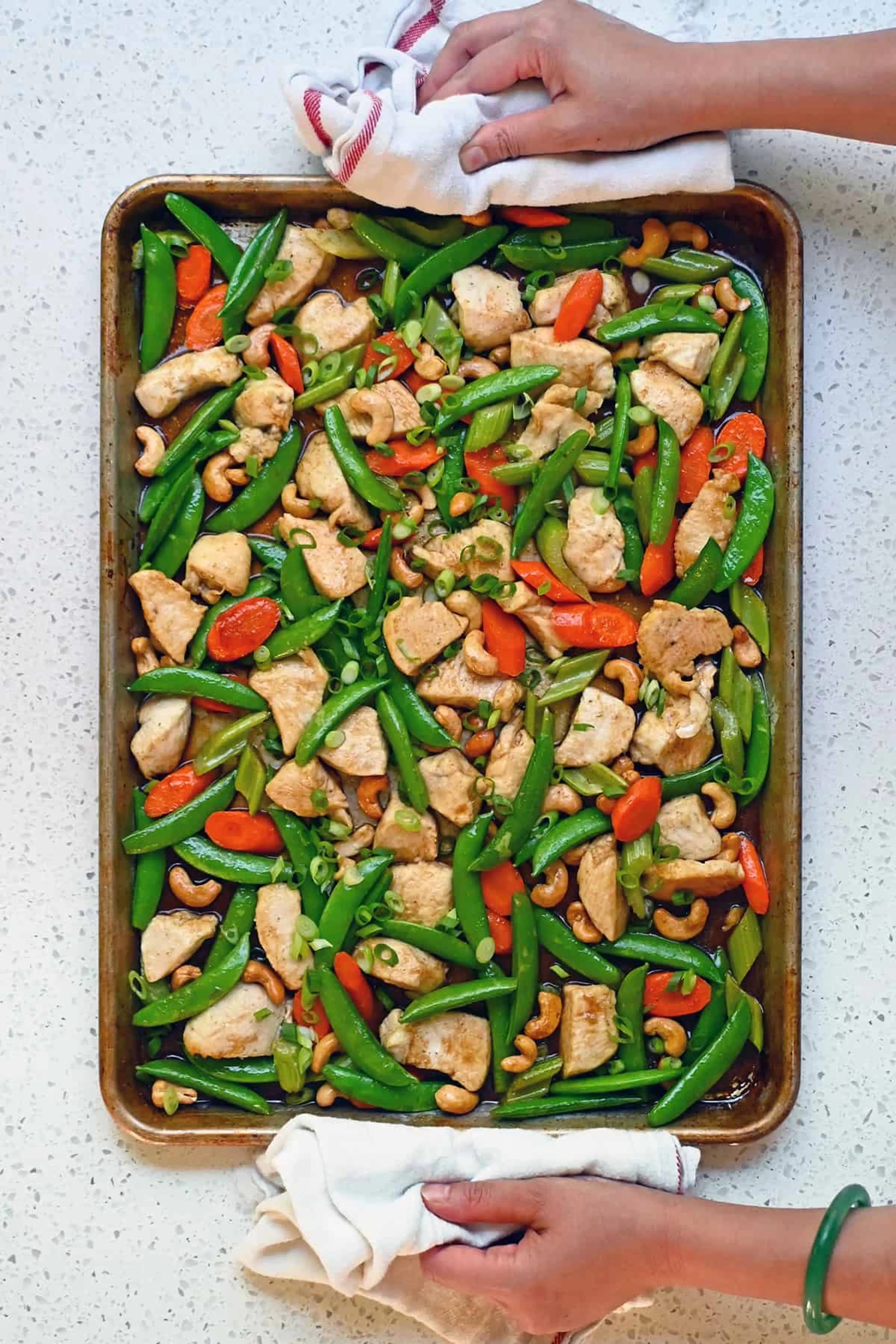 Sheet Pan Cashew Chicken (Whole30, Gluten Free, Paleo)