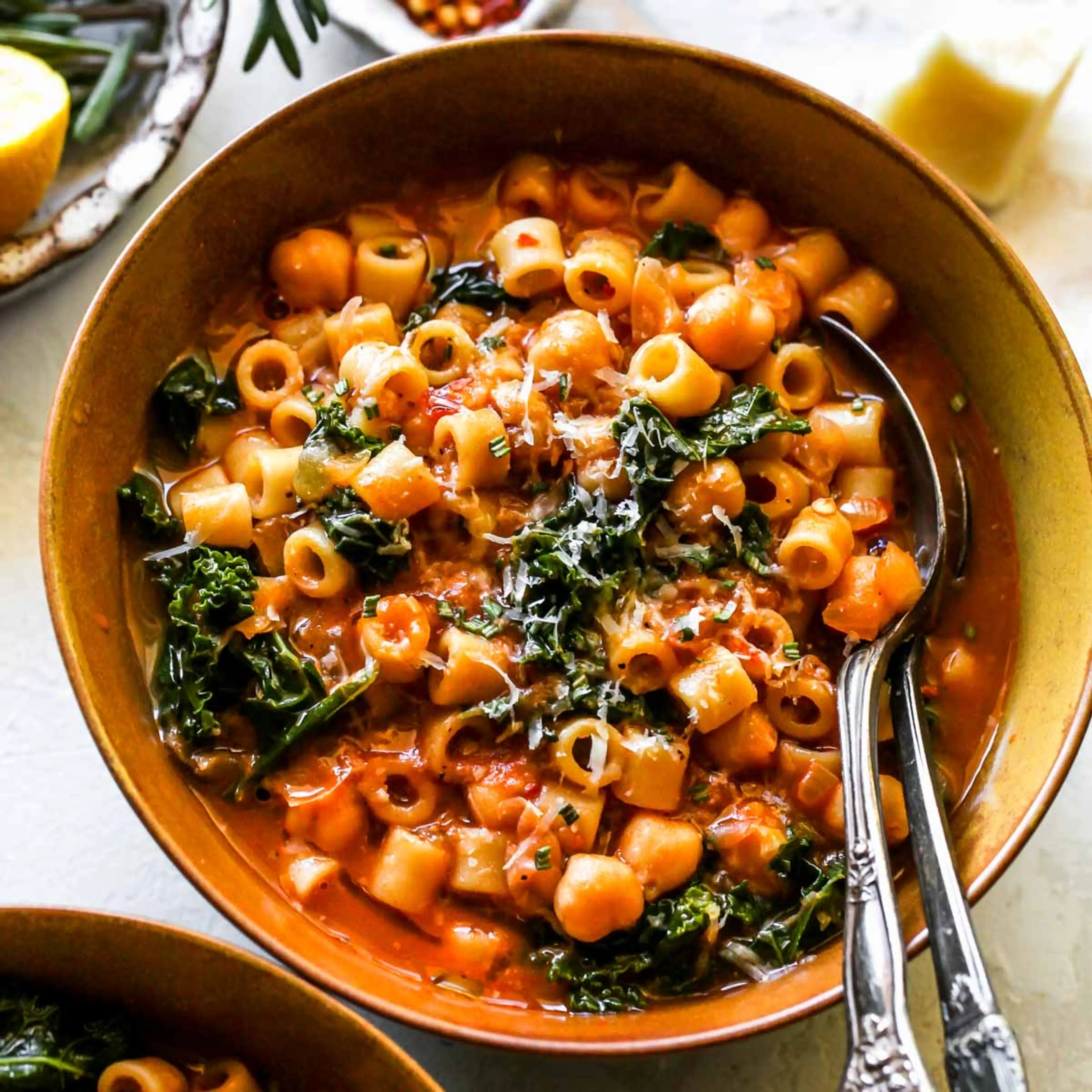 Pasta e Ceci (Italian Pasta and Chickpea Stew)