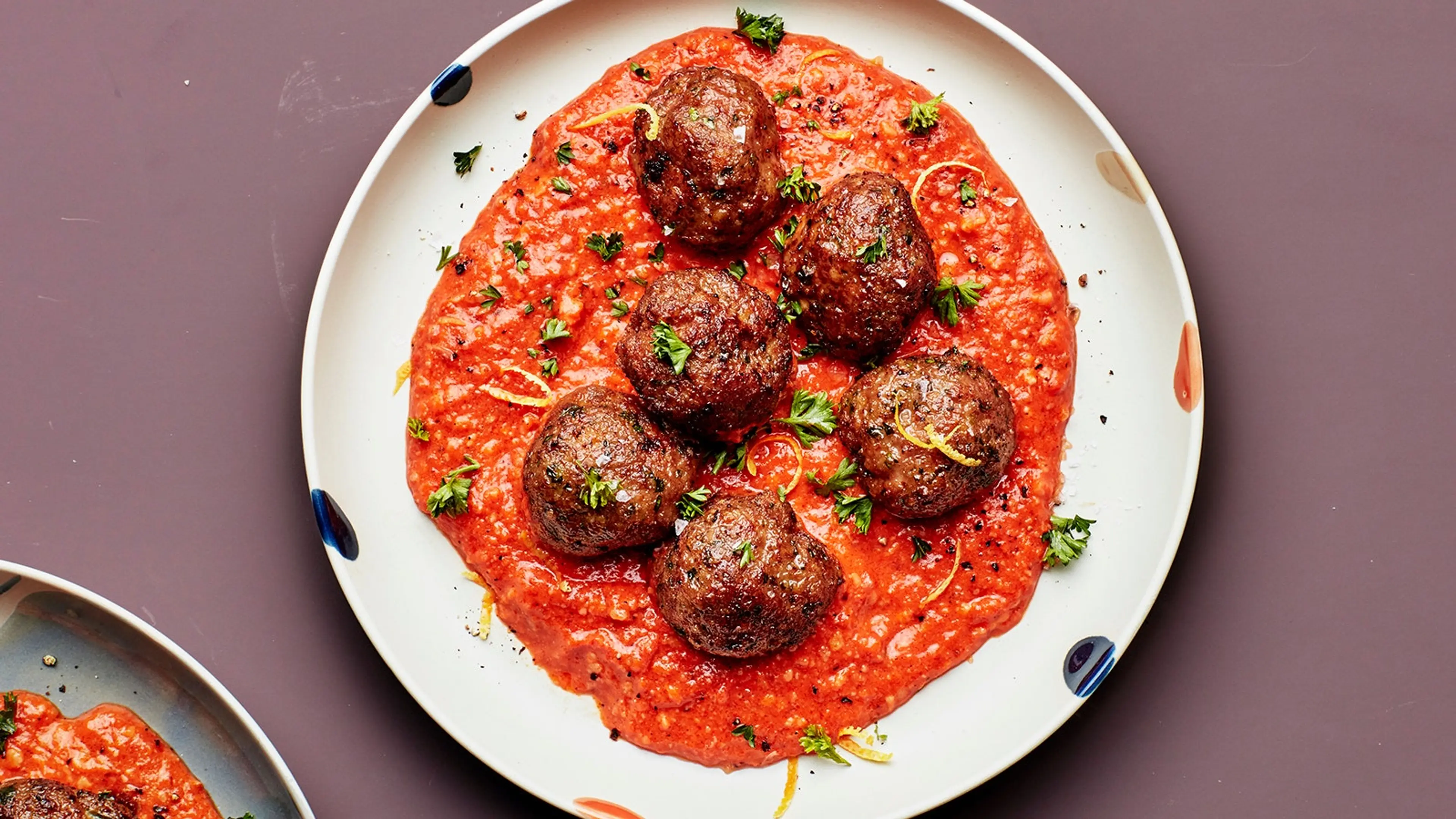 Turkey Meatballs With Romesco Sauce