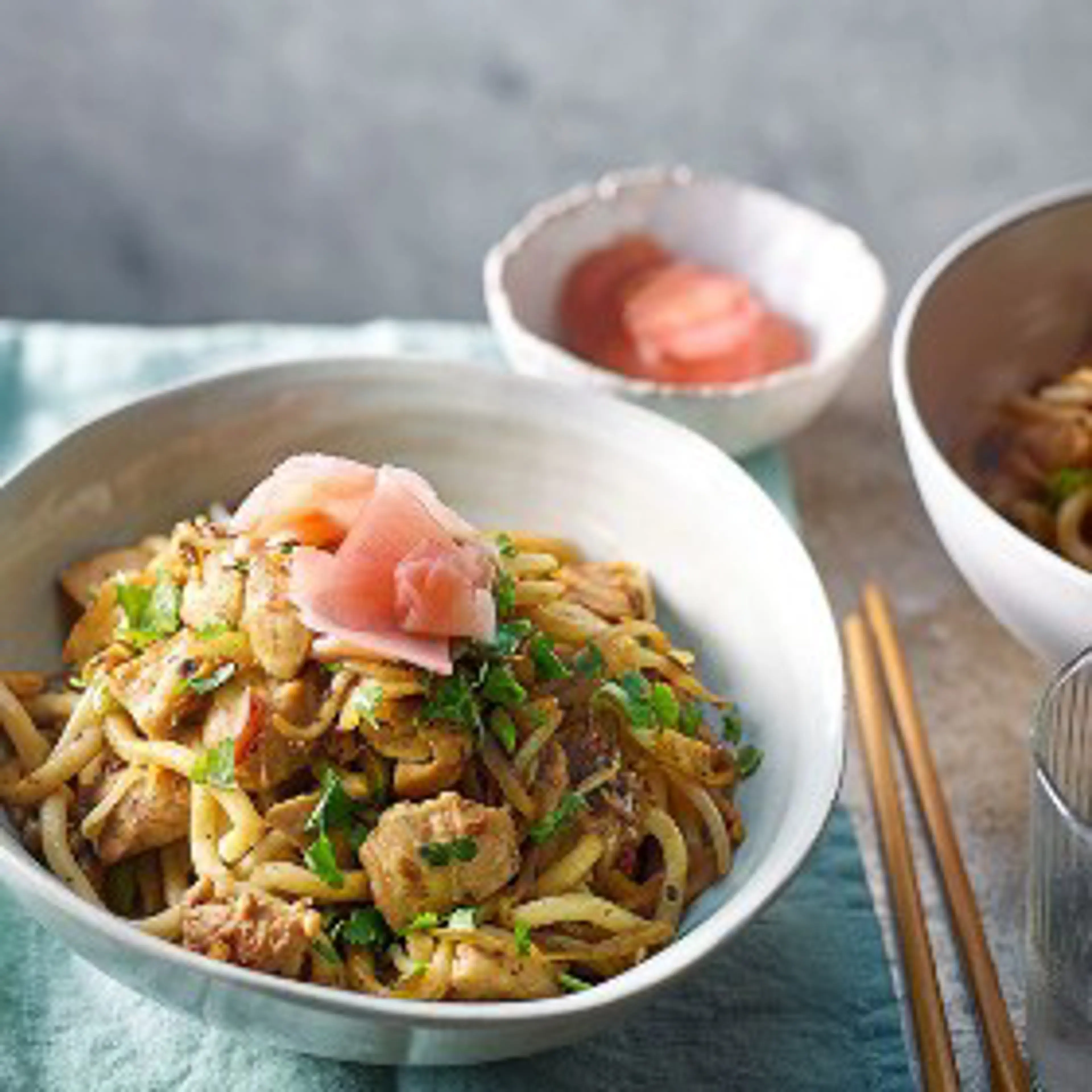 Ginger Chicken Udon Noodles