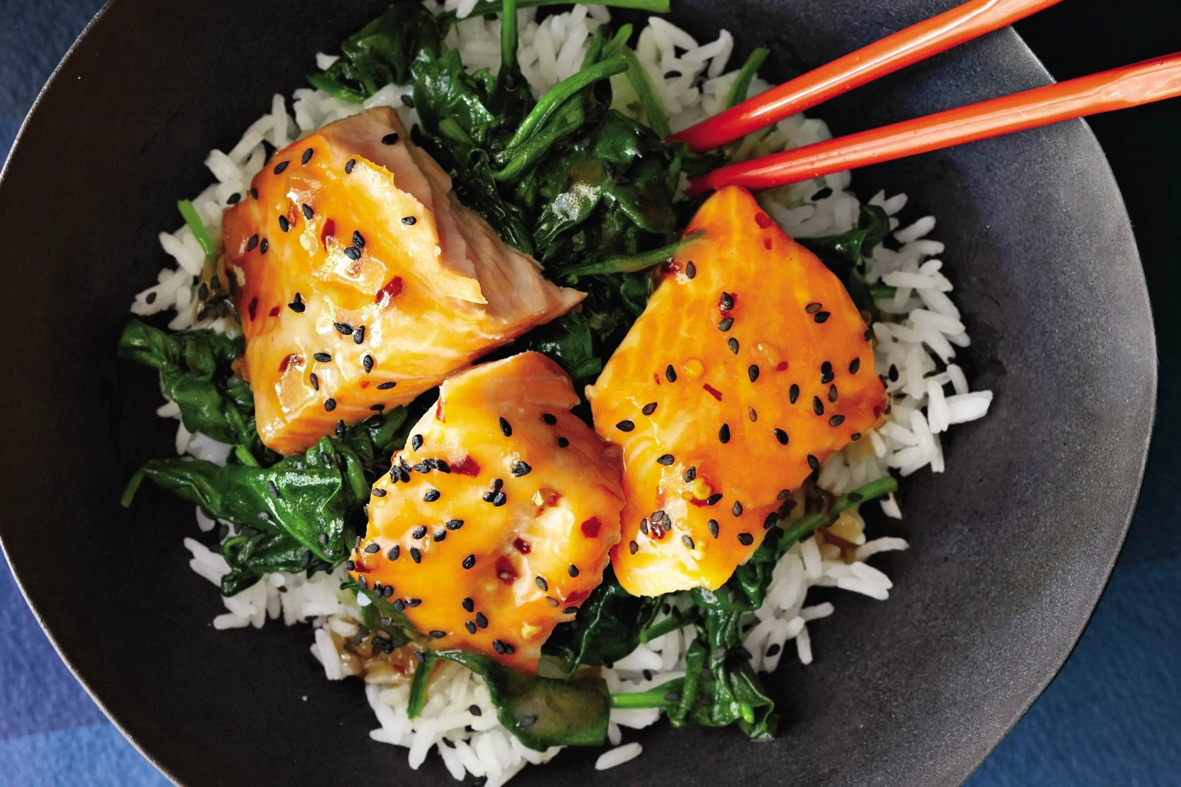 Asian Salmon Bowl with Lime Drizzle