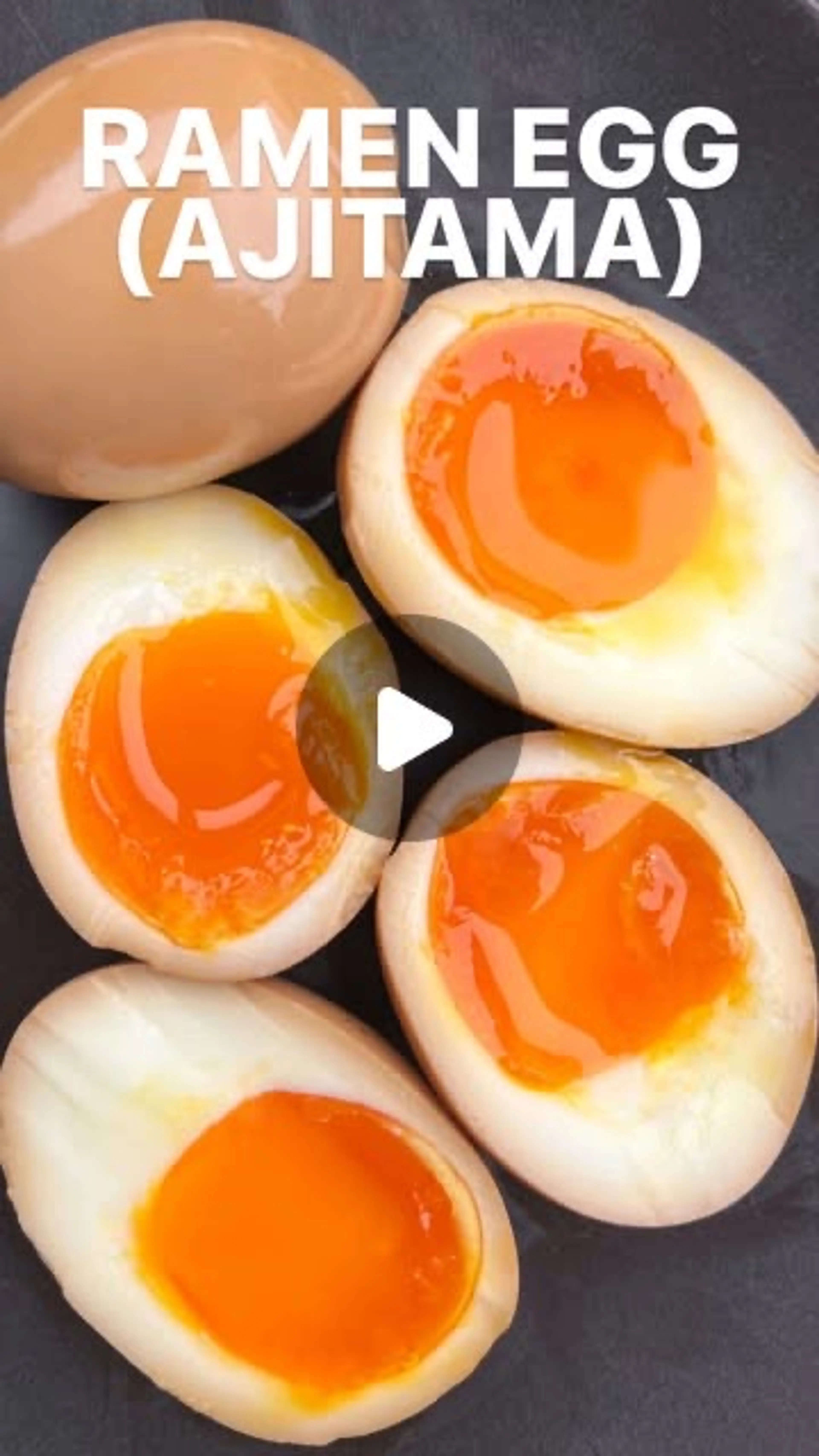 Ramen Egg or Ajitama (ajitsuke Tamago) Are Marinated Jammy E