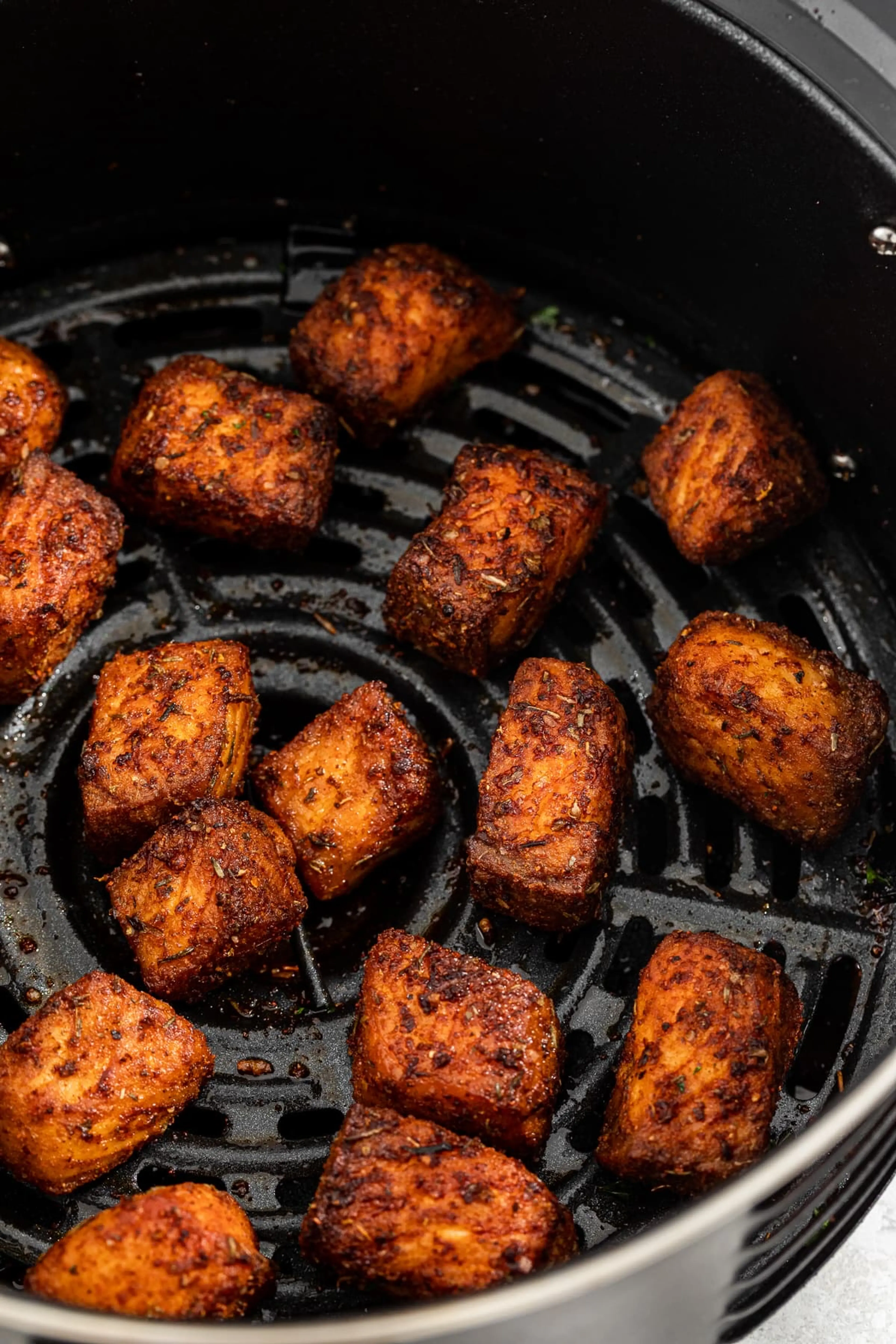 Blackened Air Fryer Salmon Bites