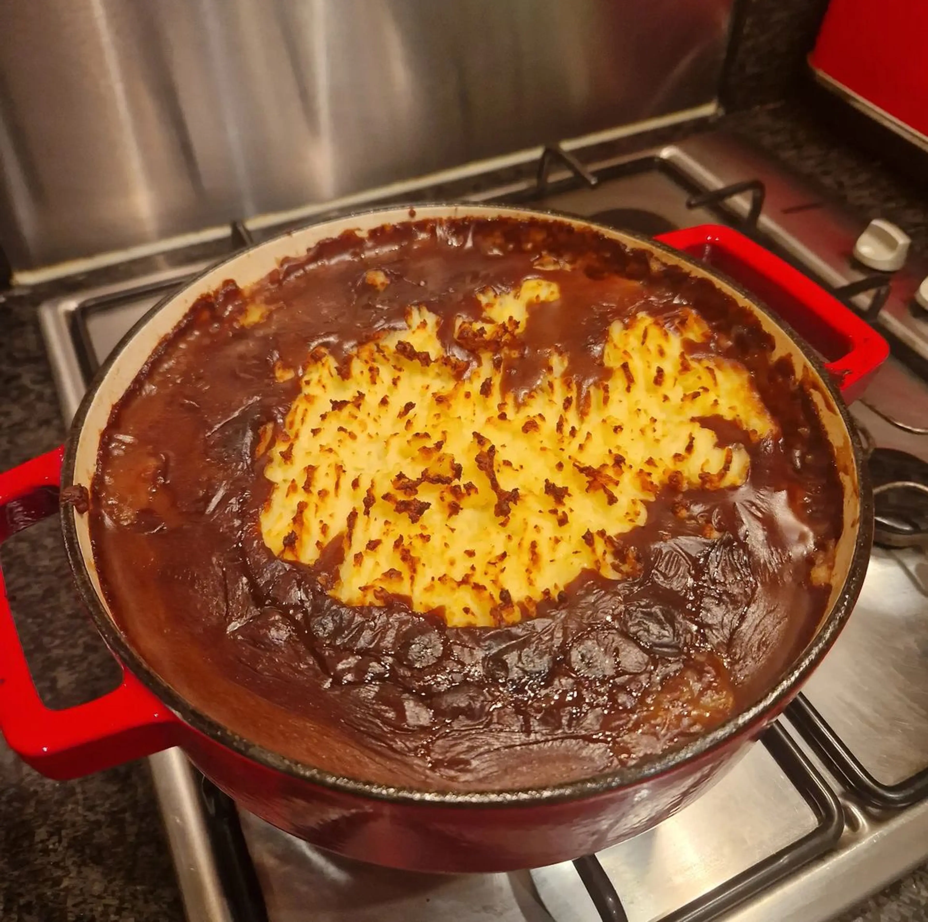 Sausage and Onion Mash Pie