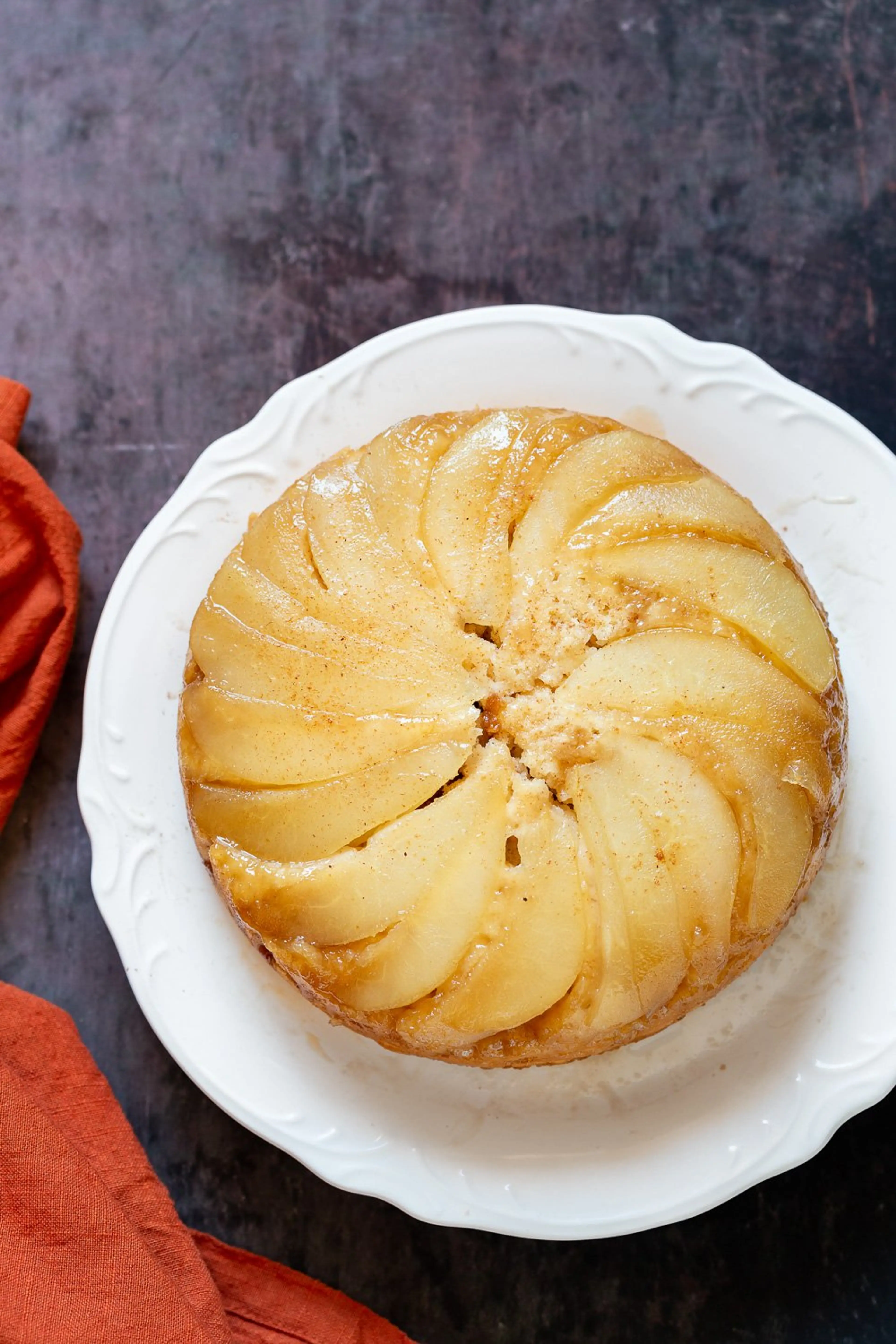 Vegan Pear Upside Down Cake