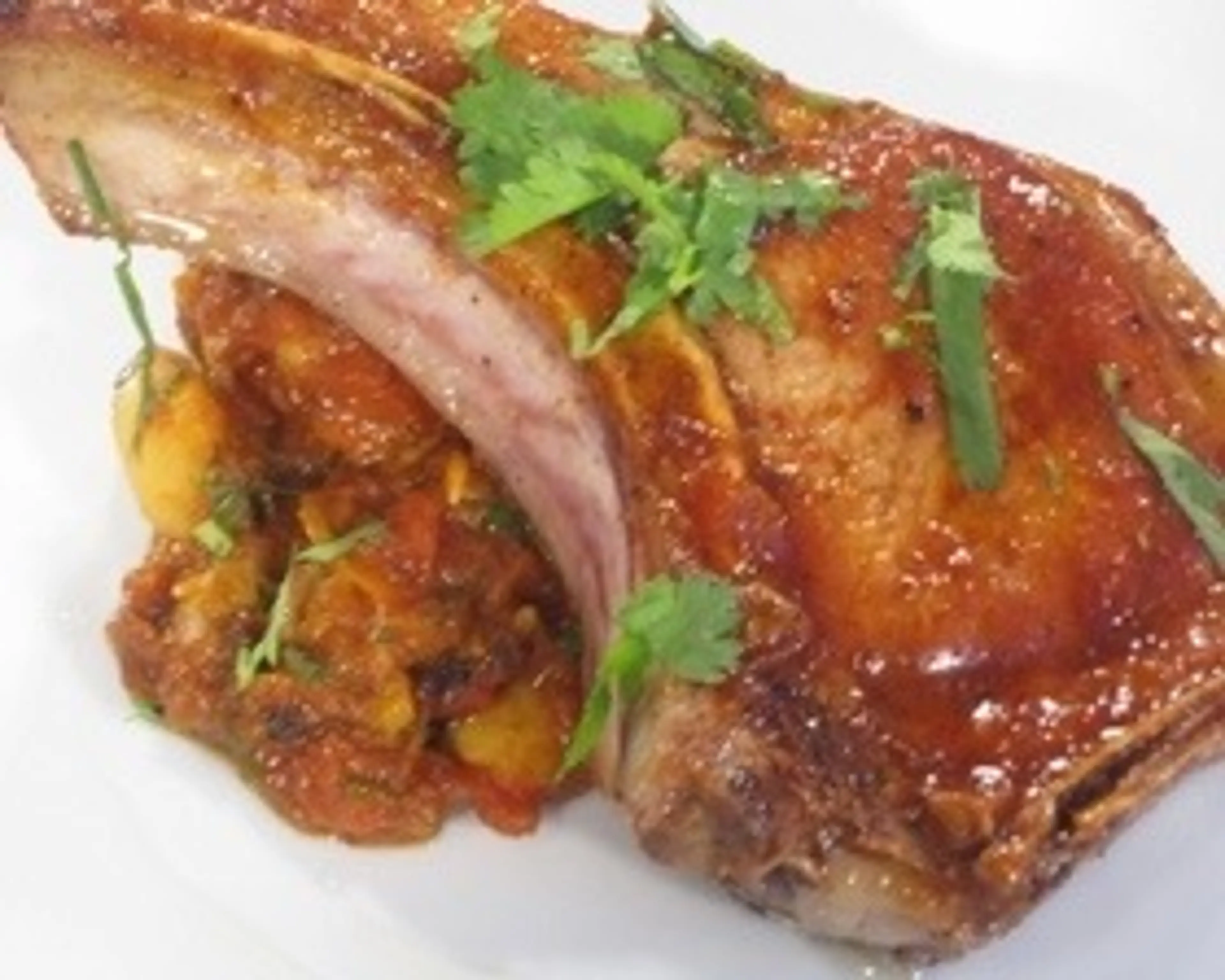 Harissa spiced pork chops
