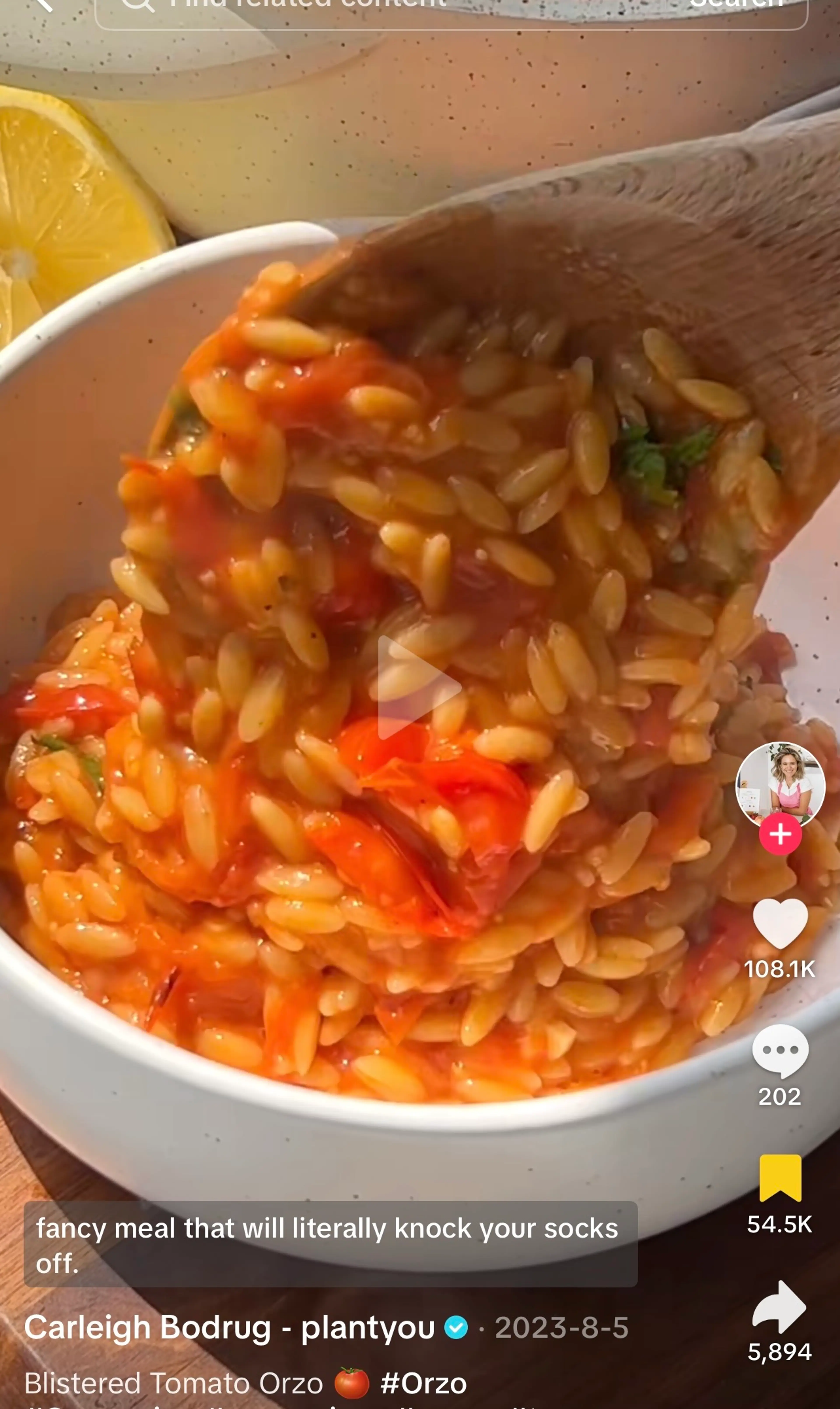 Blistered Tomato Orzo