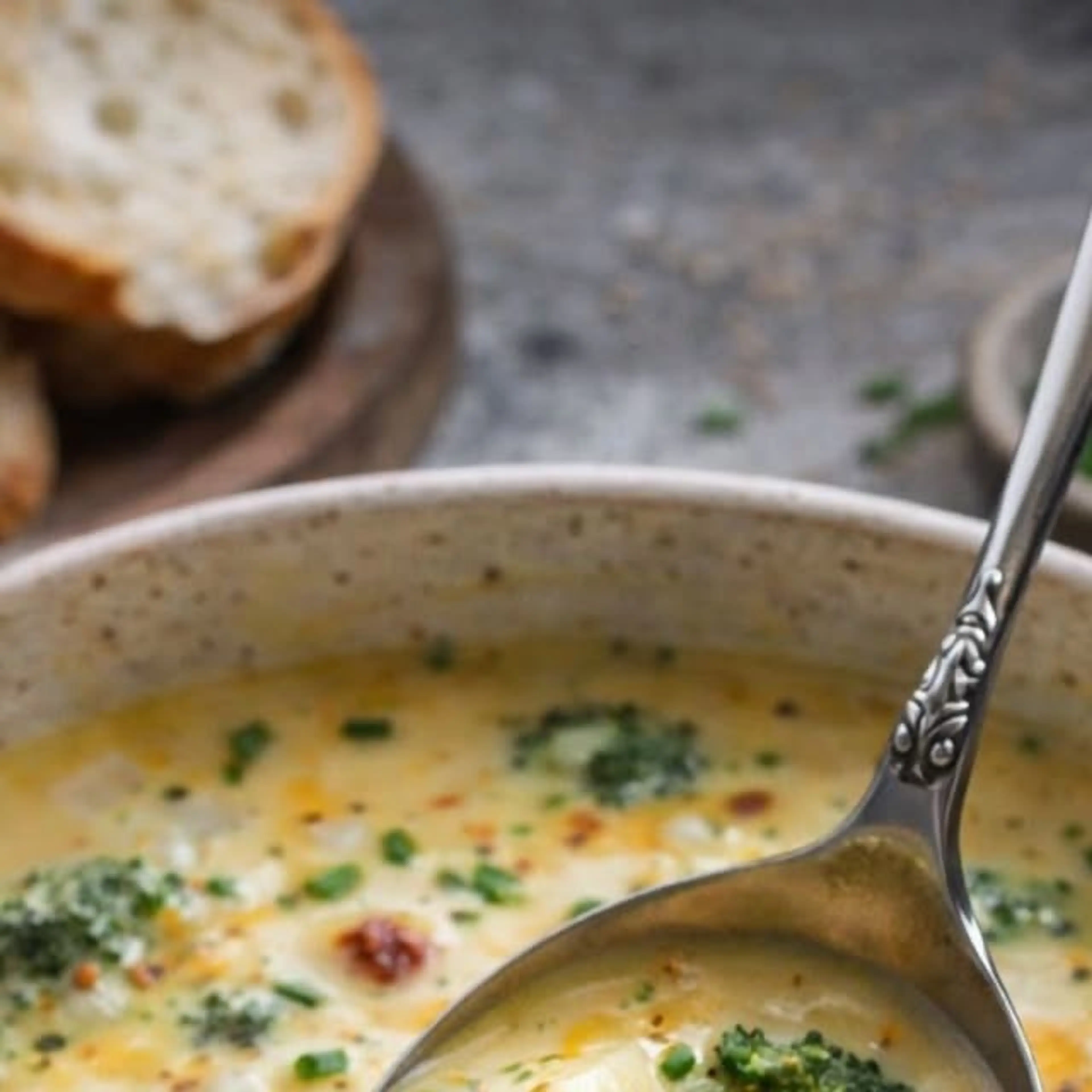 Cremige Kartoffel-brokkoli-käse-suppe