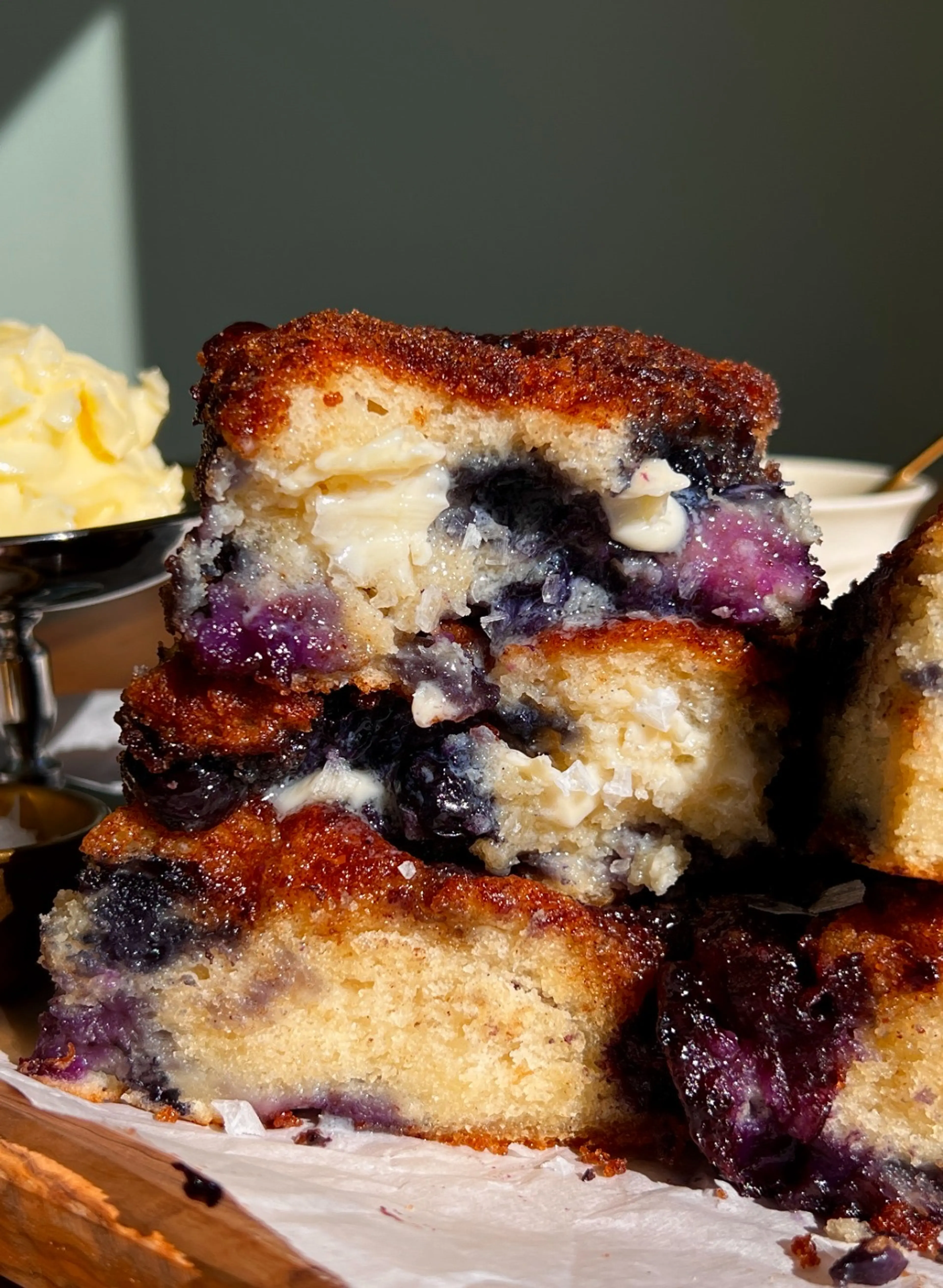 Cinnamon Crunch Blueberry Butter Swim Biscuits