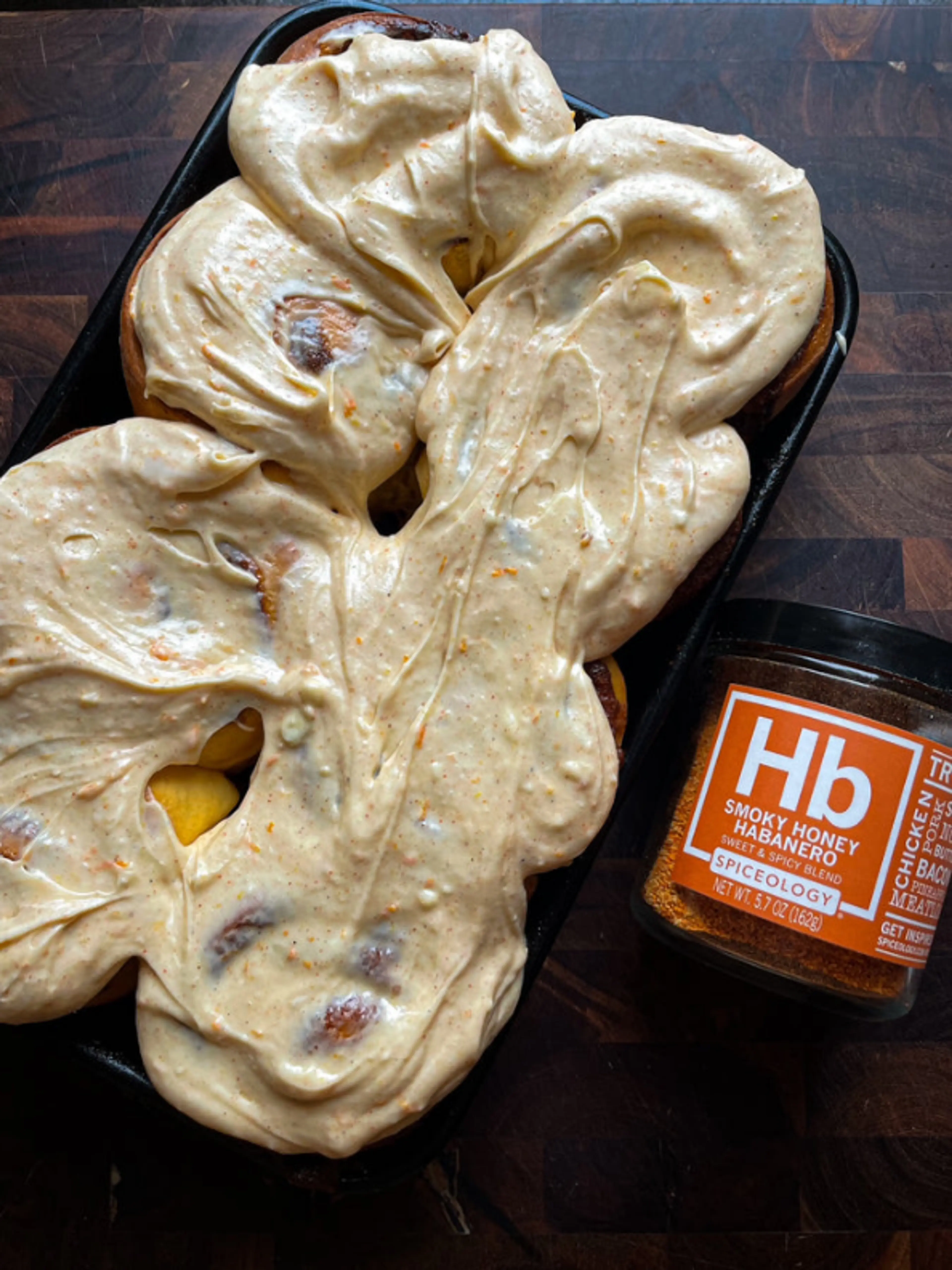 Smoky Honey Habanero Orange Cinnamon Rolls