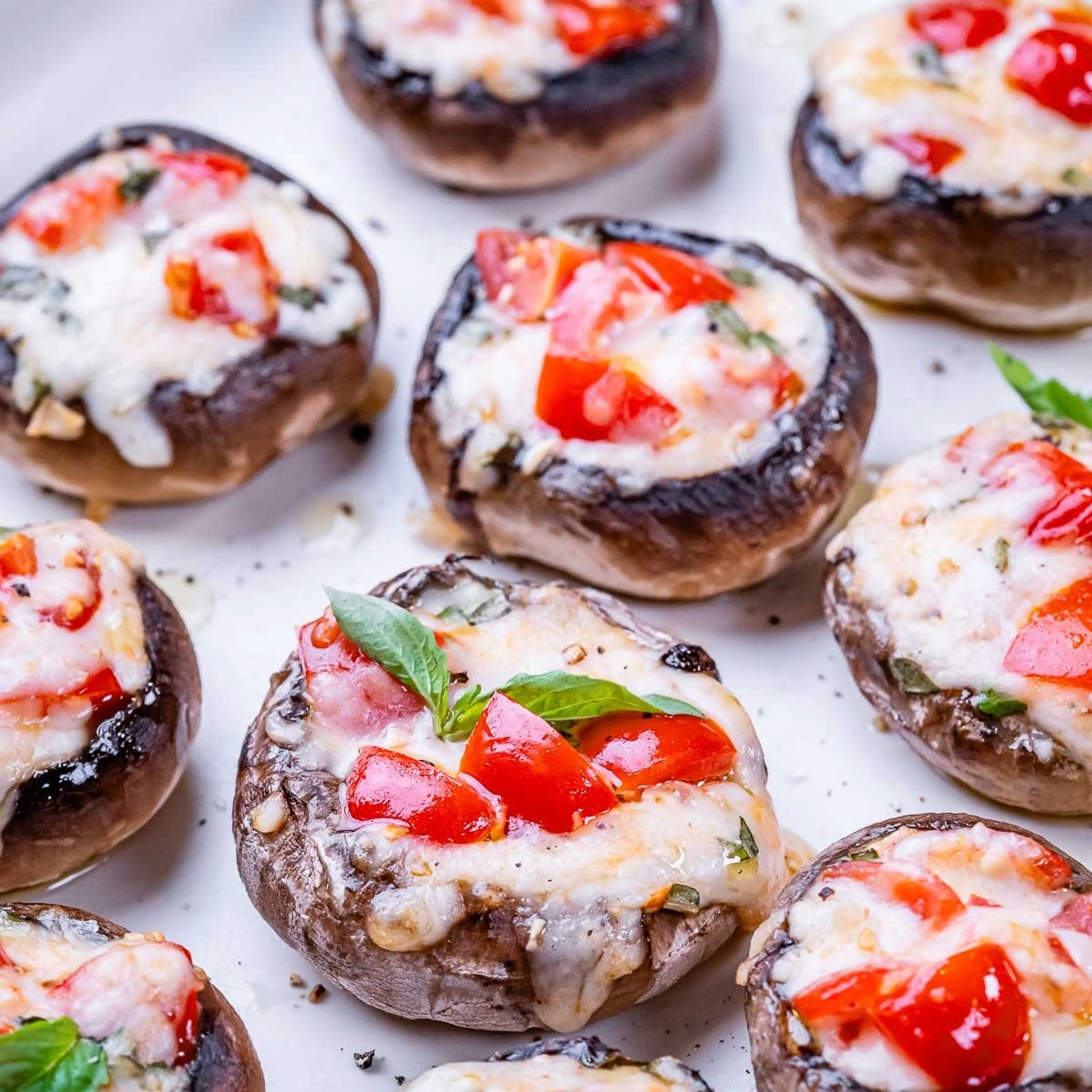 Bruschetta Stuffed Portobello Mushrooms