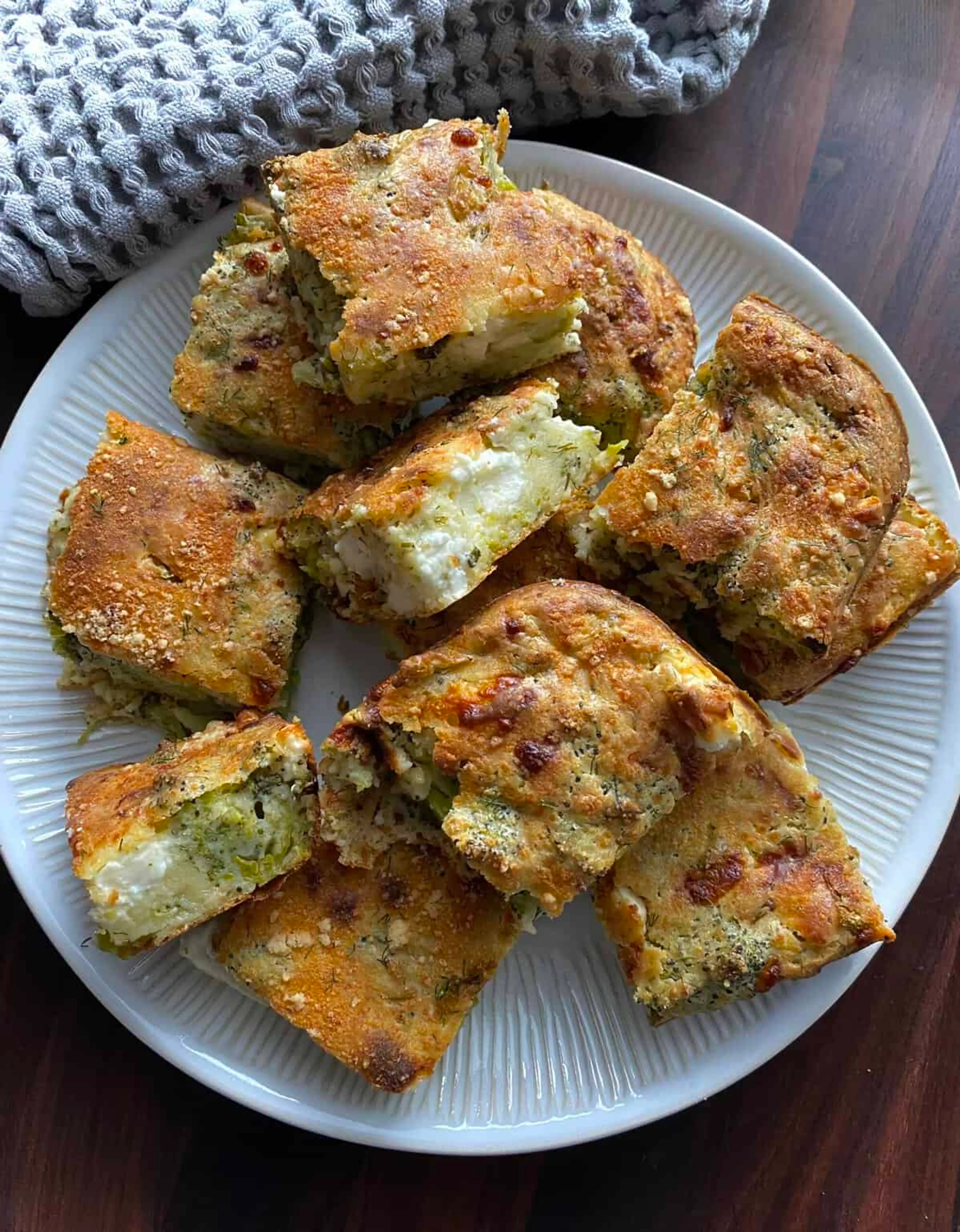Broccoli and Feta Brownies