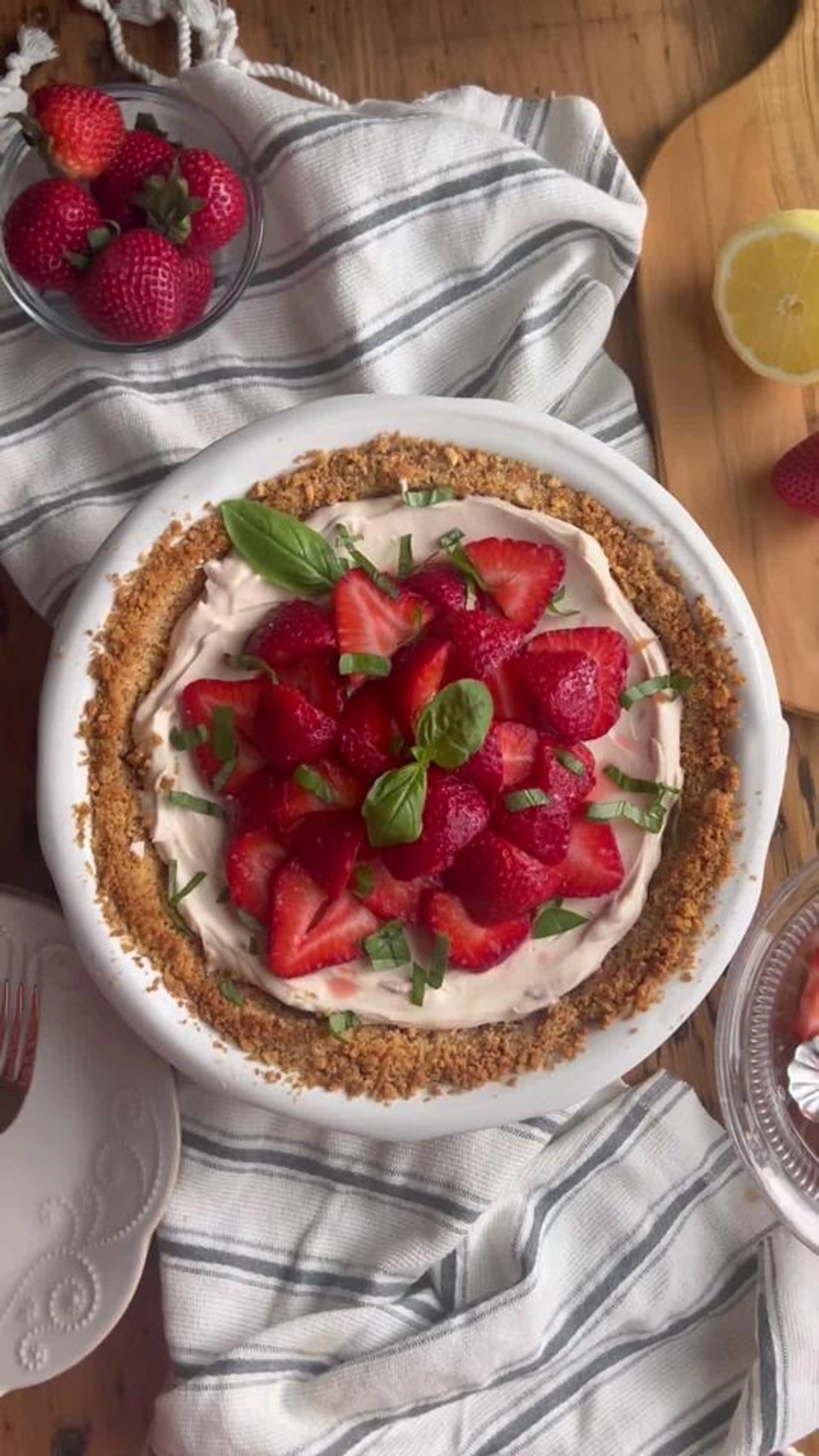 Strawberry Season Is Approaching. Strawberries and Cream Pie