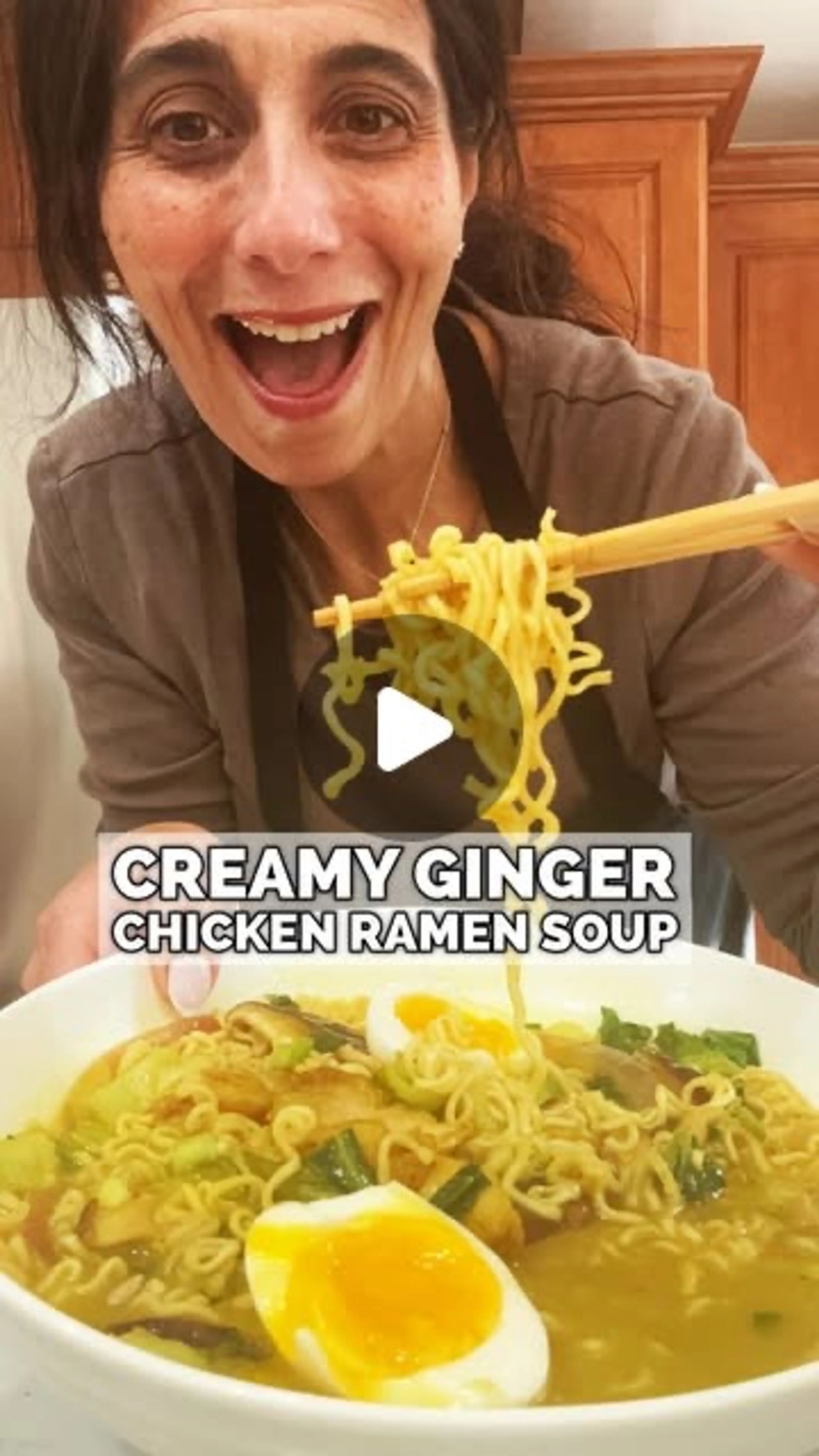 Creamy Ginger Chicken Ramen Soup