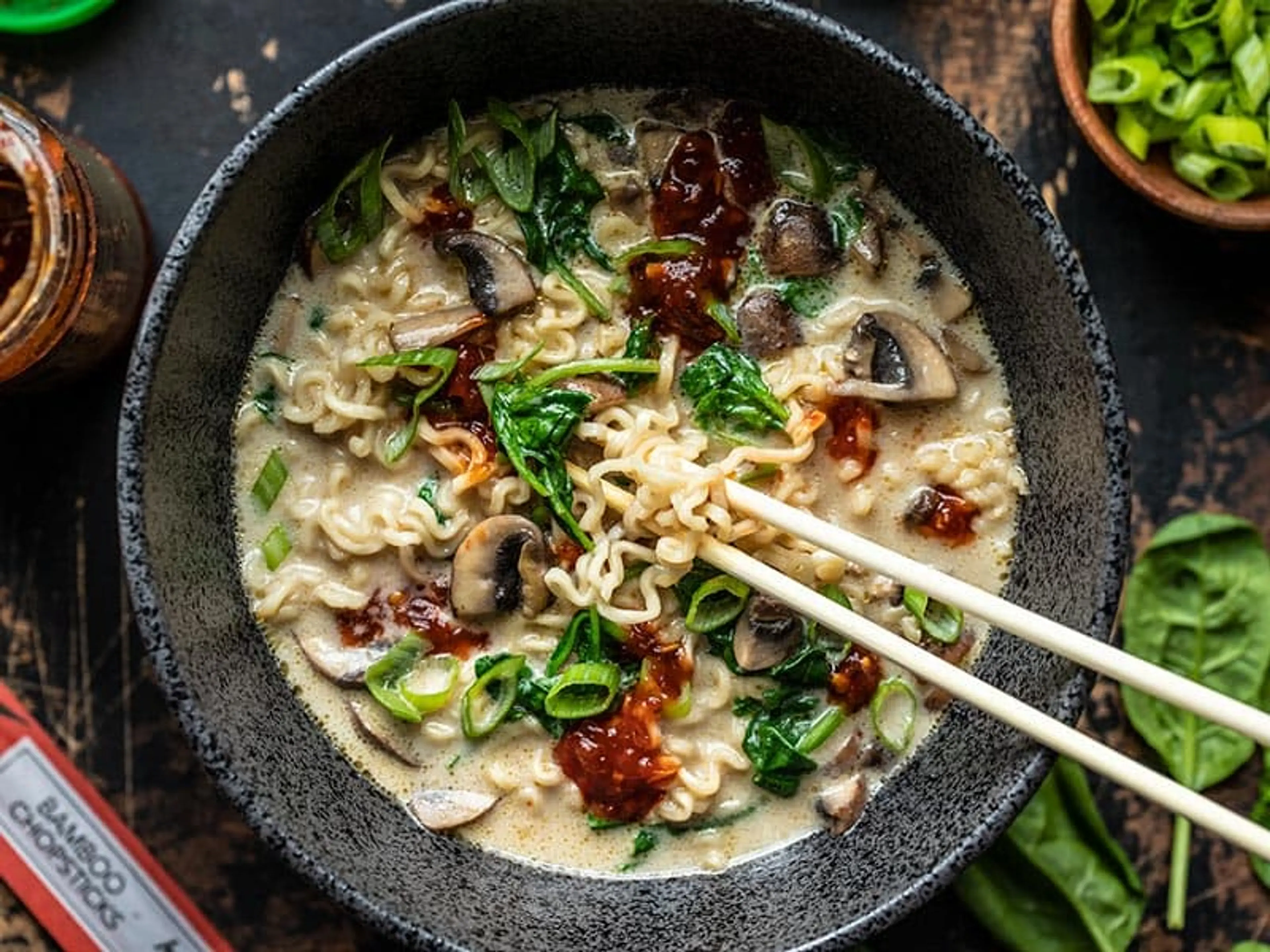 Vegan Creamy Mushroom Ramen