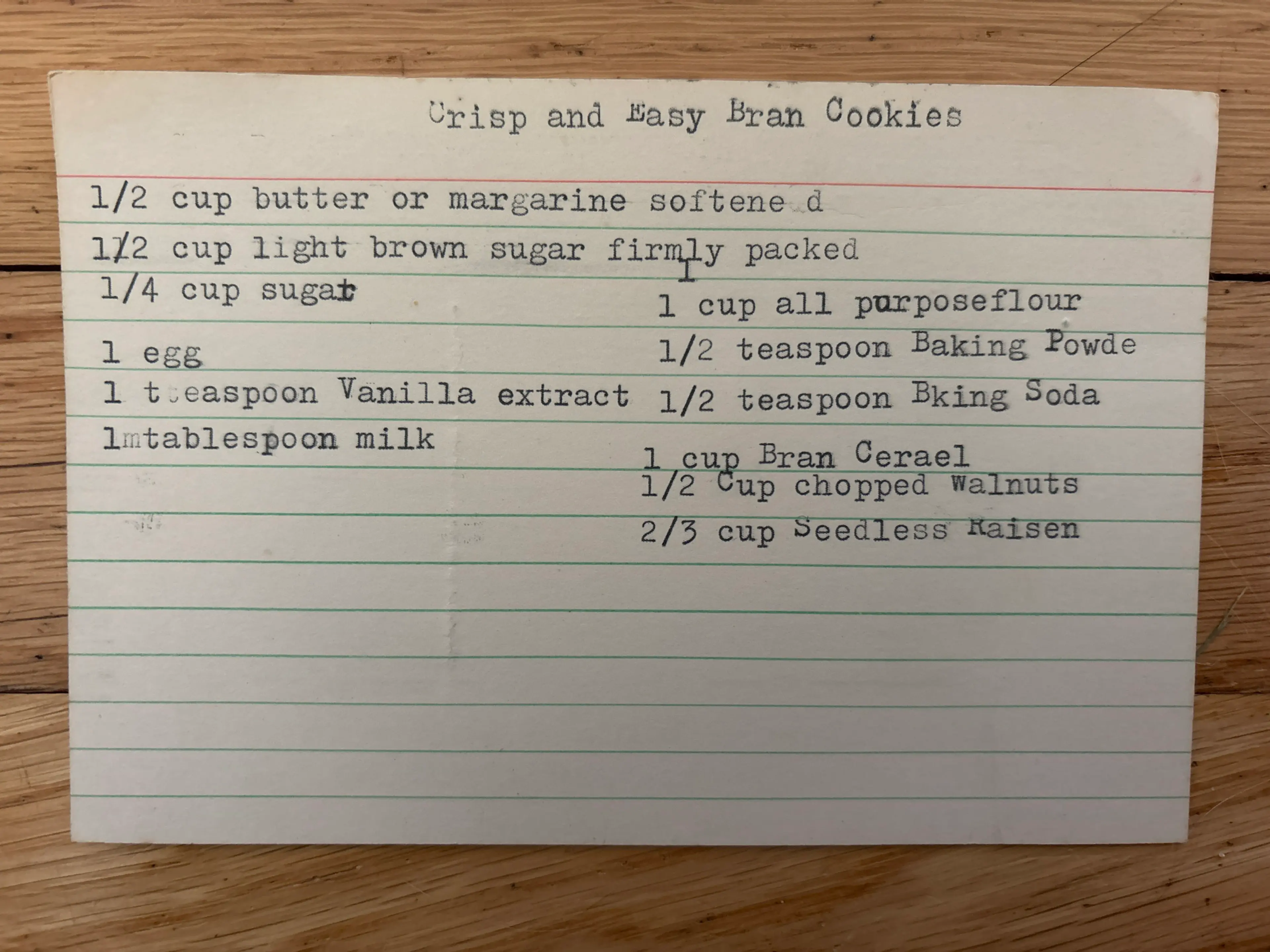 Bran Cookies
