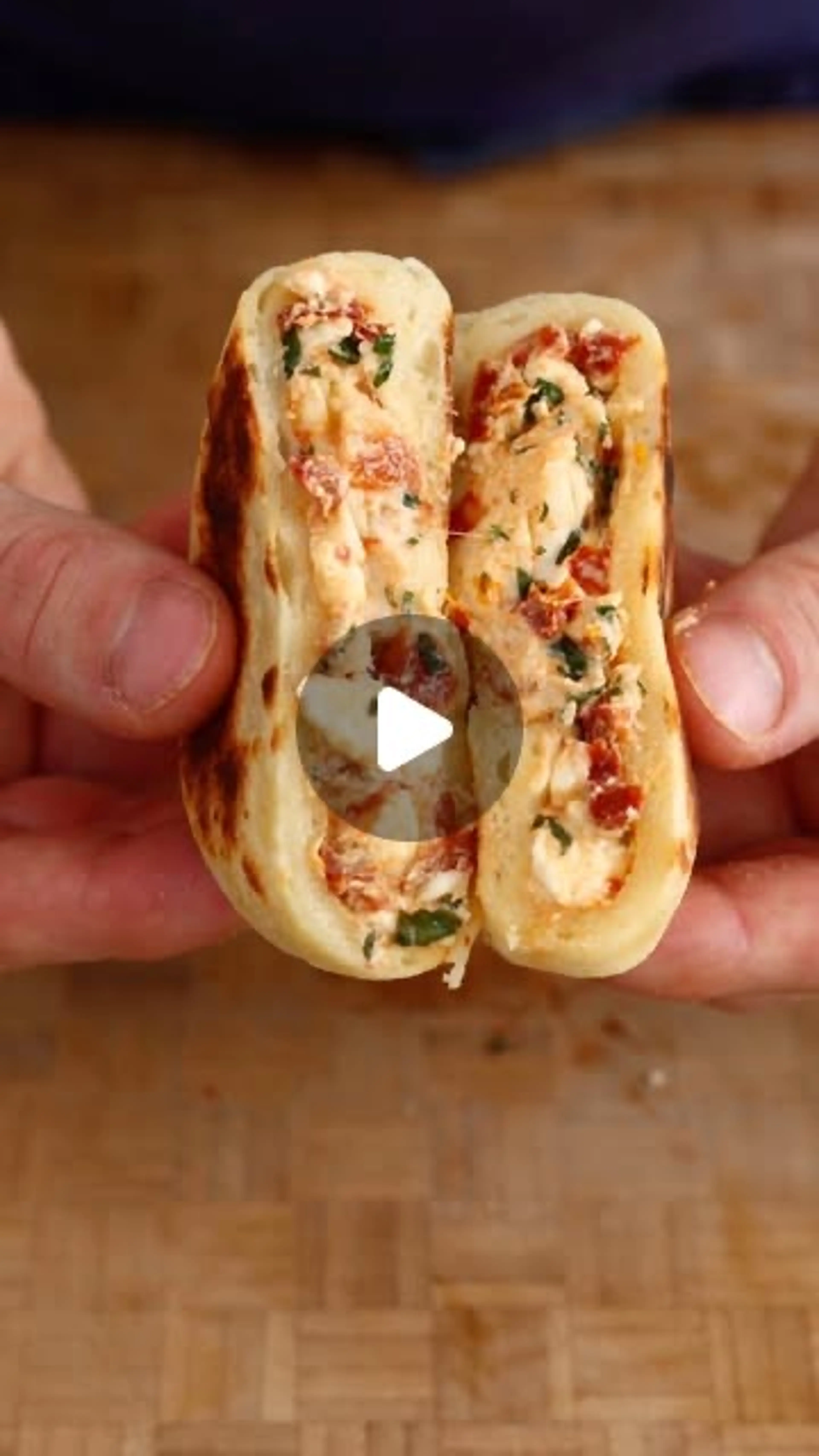 Tomato, Mozzarella & Basil Stuffed Flatbreads! I Can’t Fully