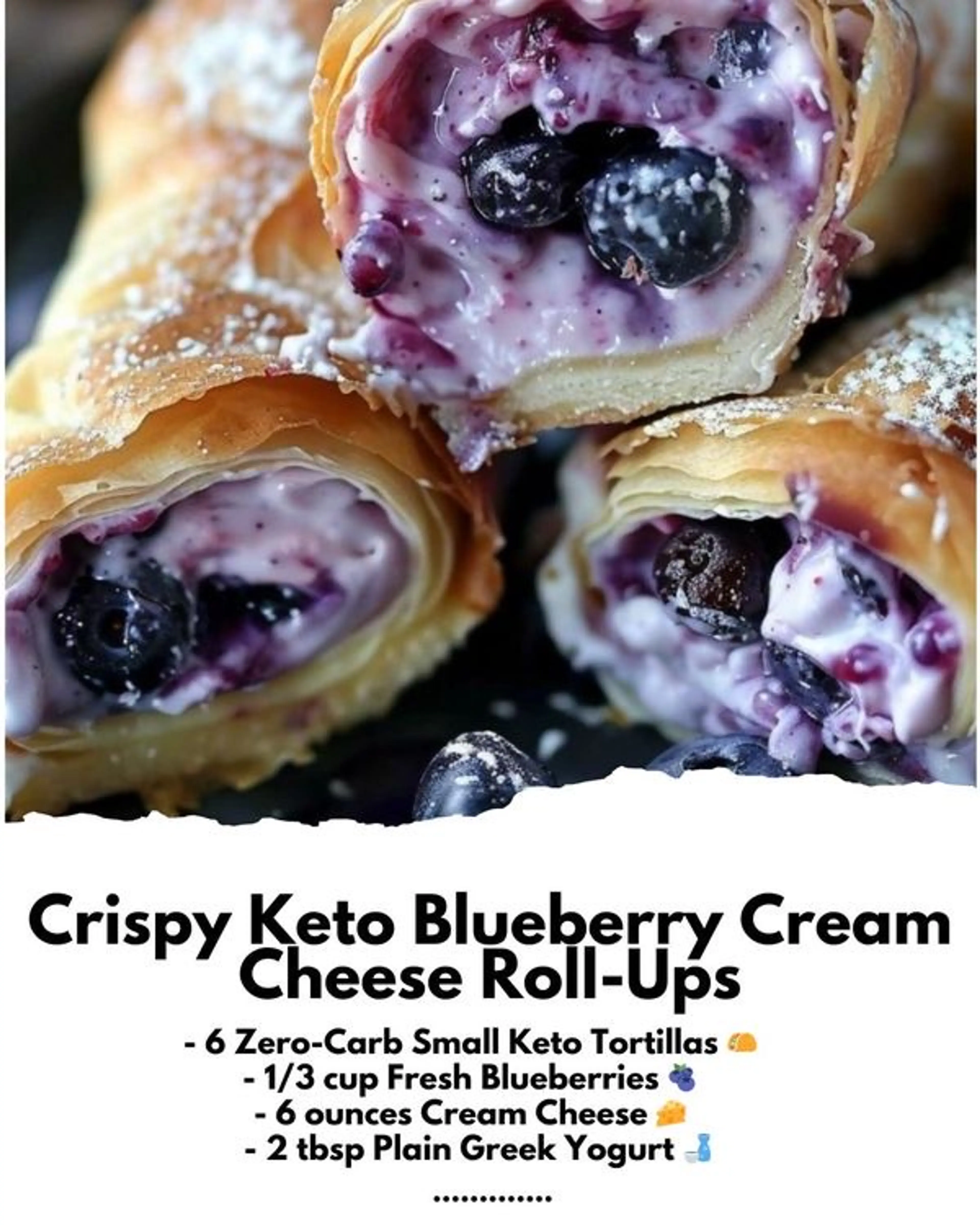 Irresistible Keto Blueberry Cream Cheese Roll-ups