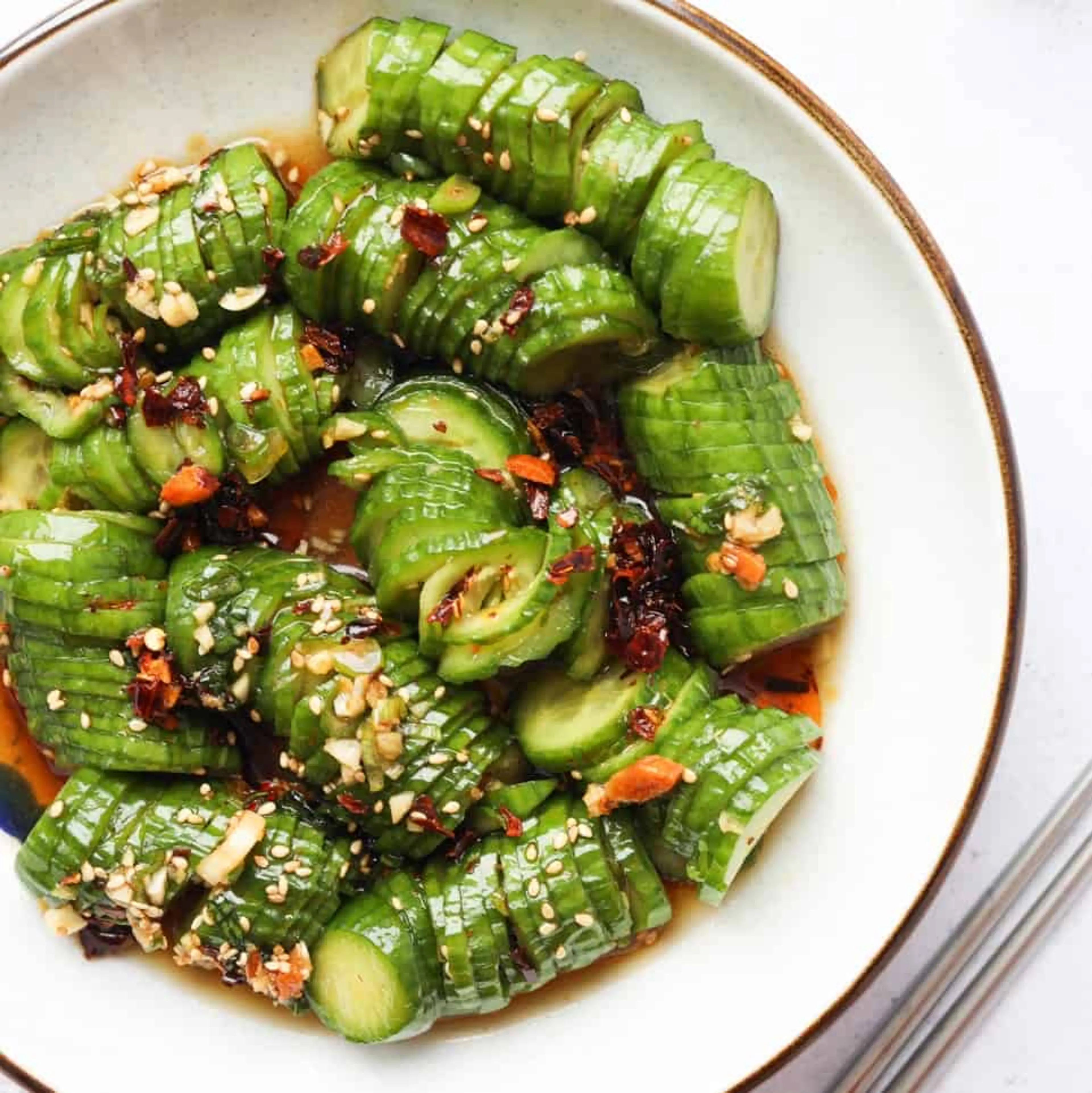Easy & Quick Spicy Asian Cucumber Salad
