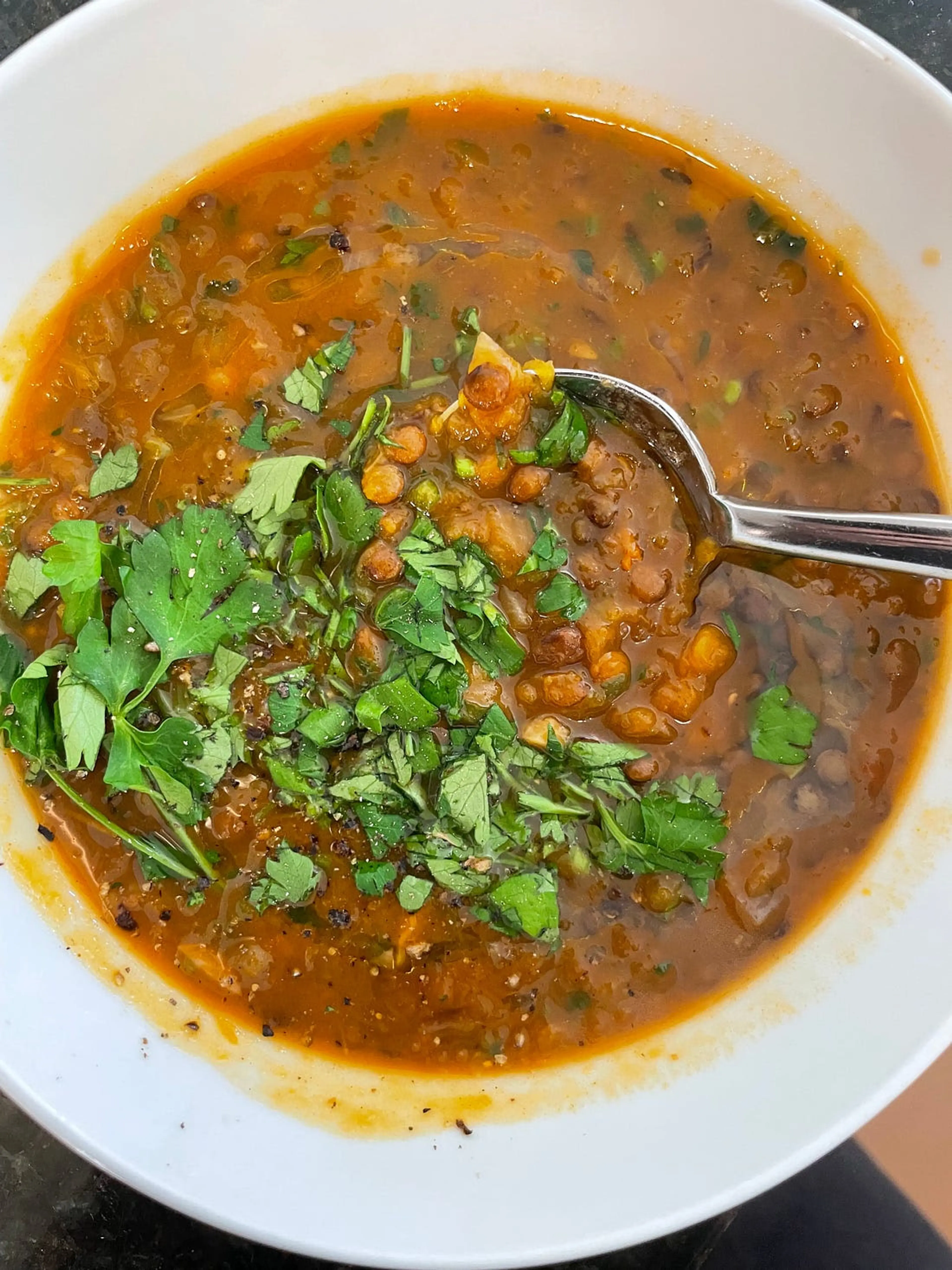 Caramelized Squash and Lentil Soup