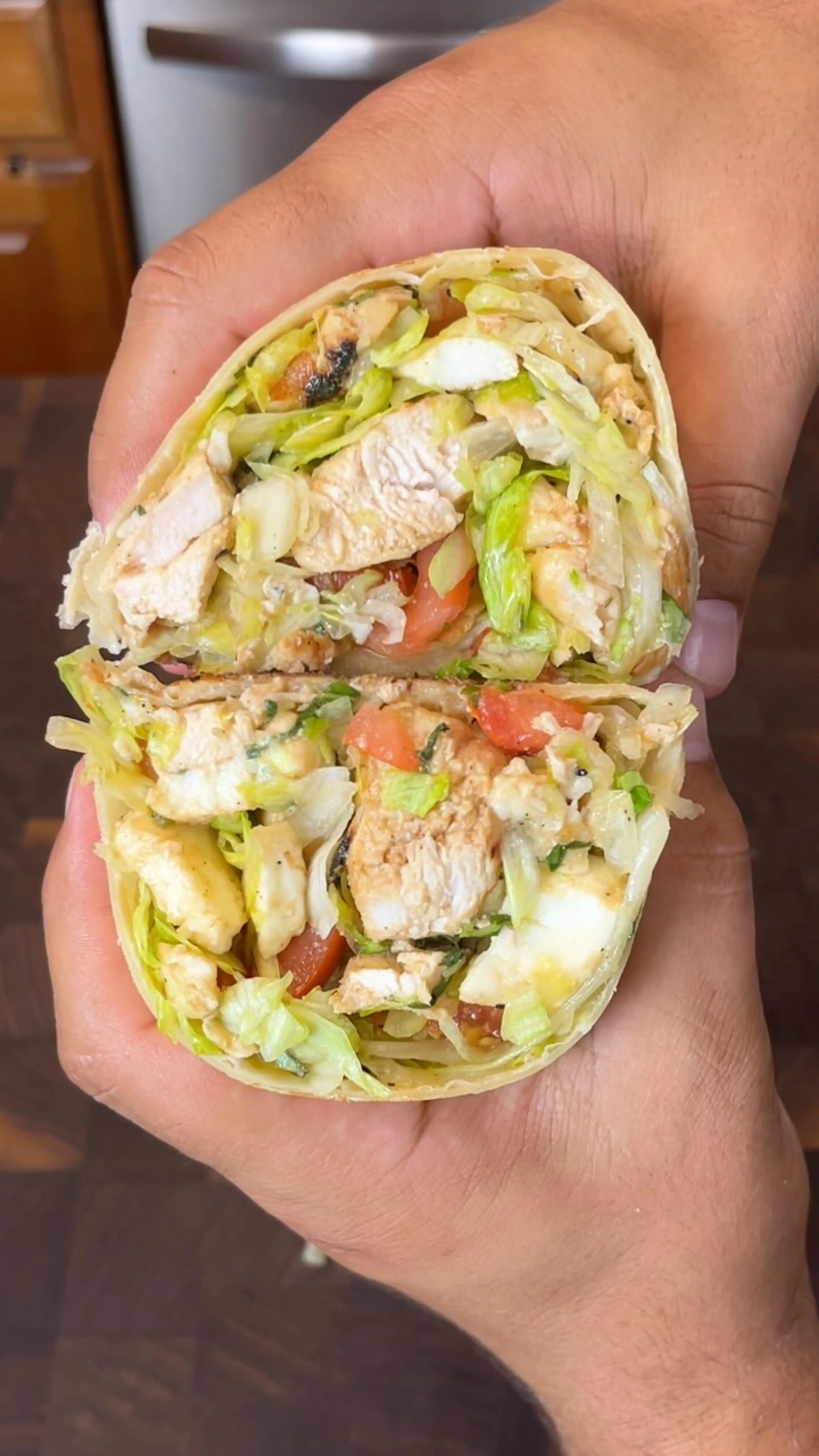 Caprese Grilled Chicken Chopped Wrap