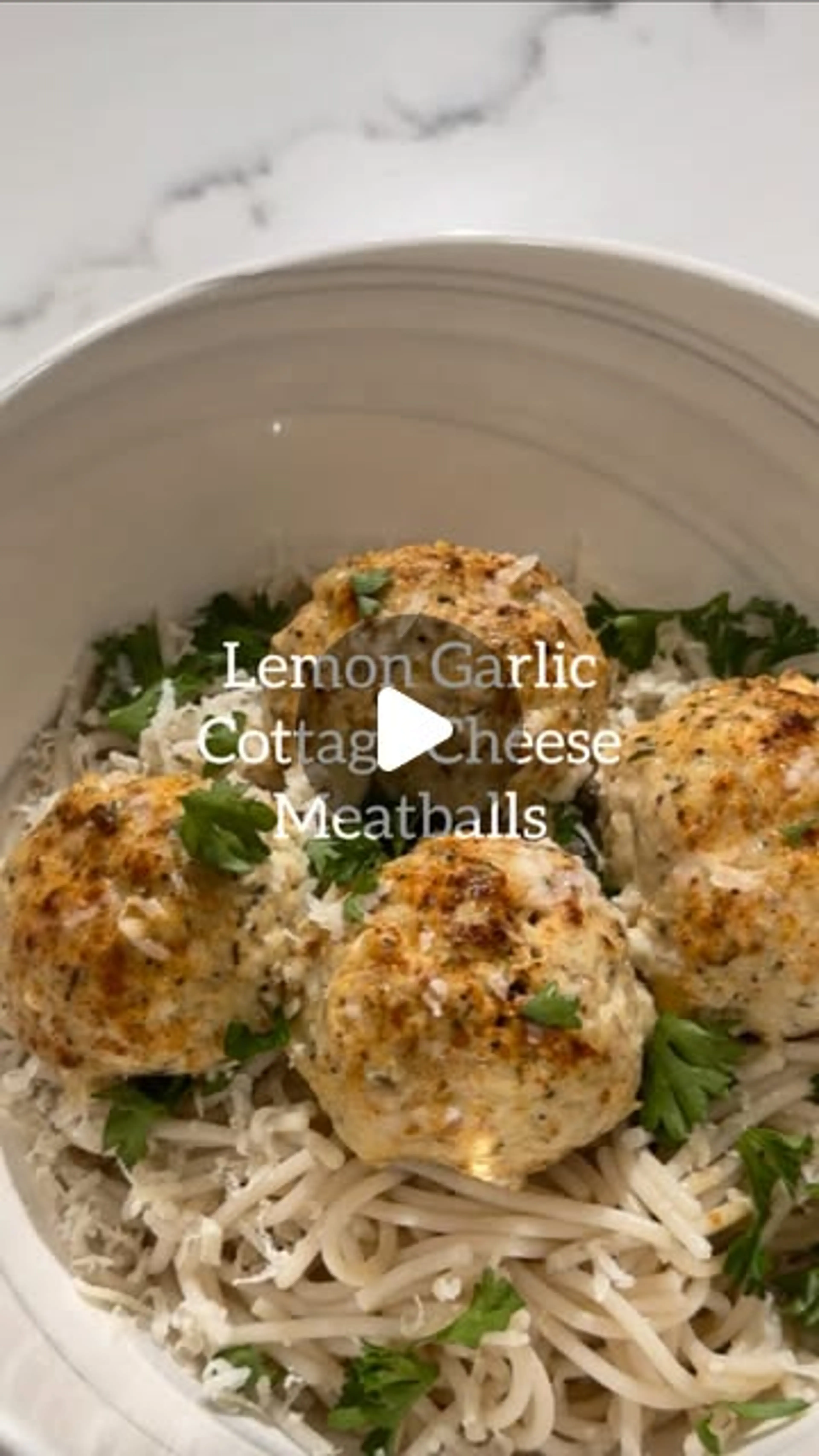 Lemon Garlic Cottage Cheese Meatballs