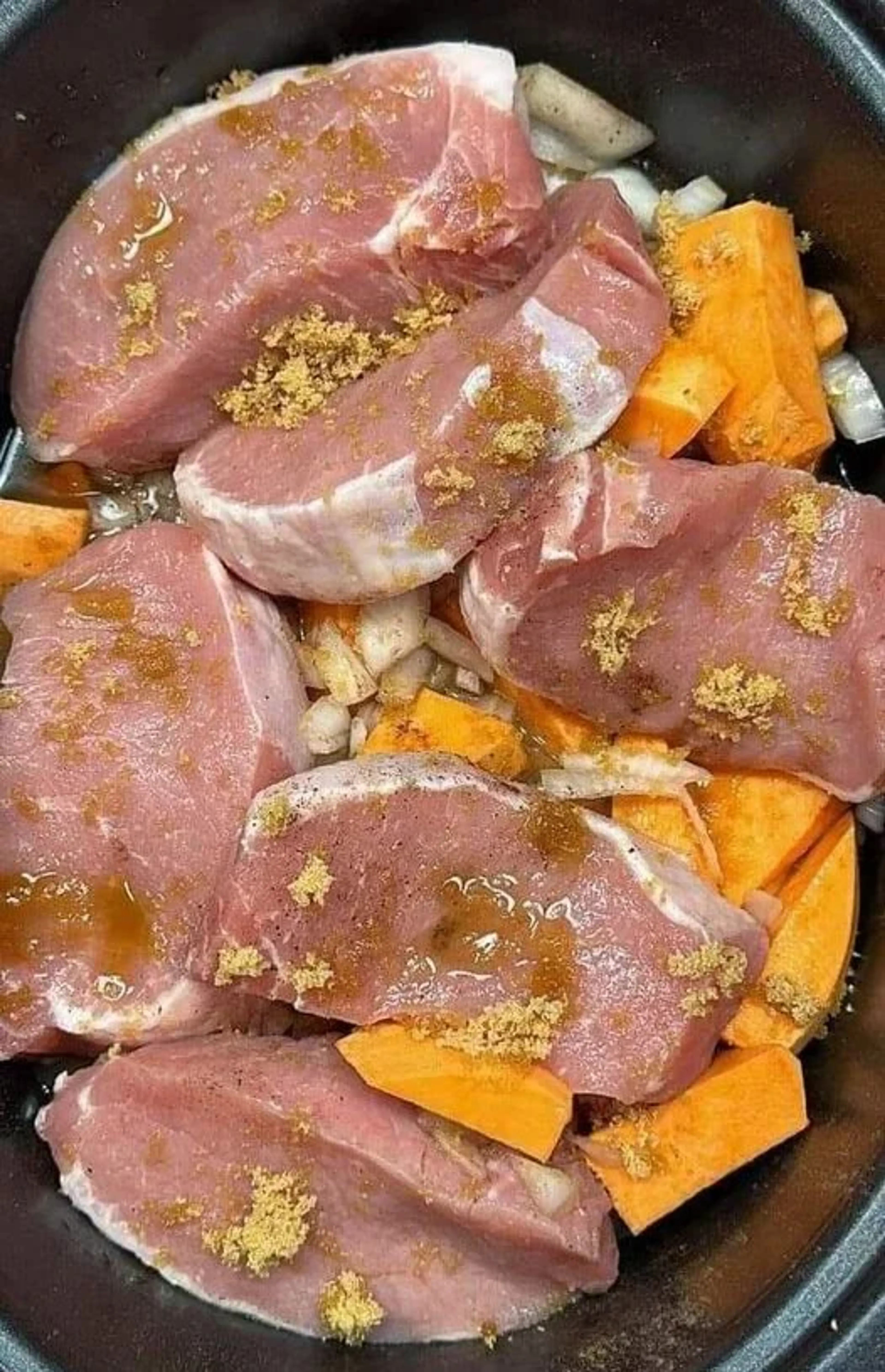 Slow Cooker Pork Chops and Sweet Potatoes