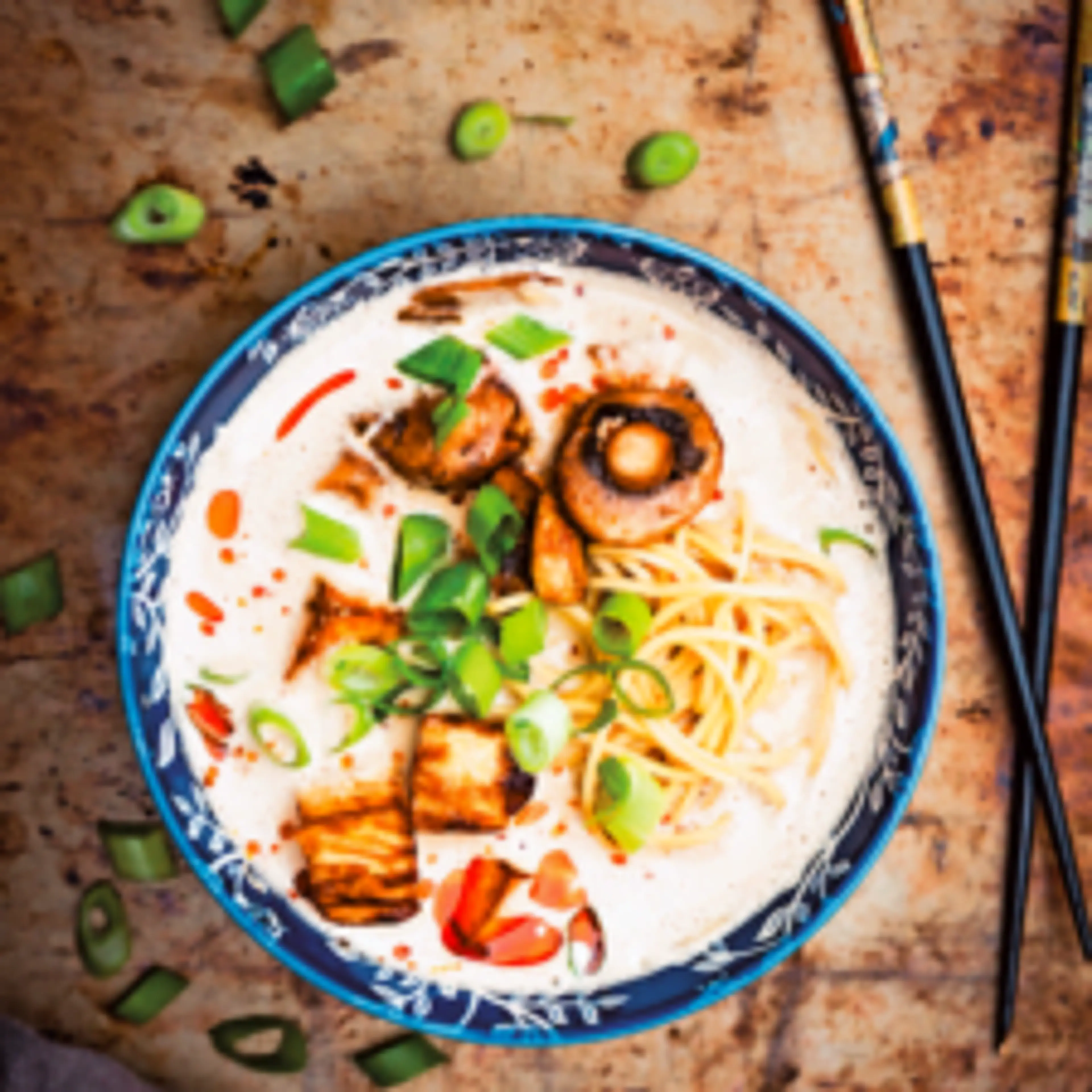 Sunflower Ramen with Baked Tofu