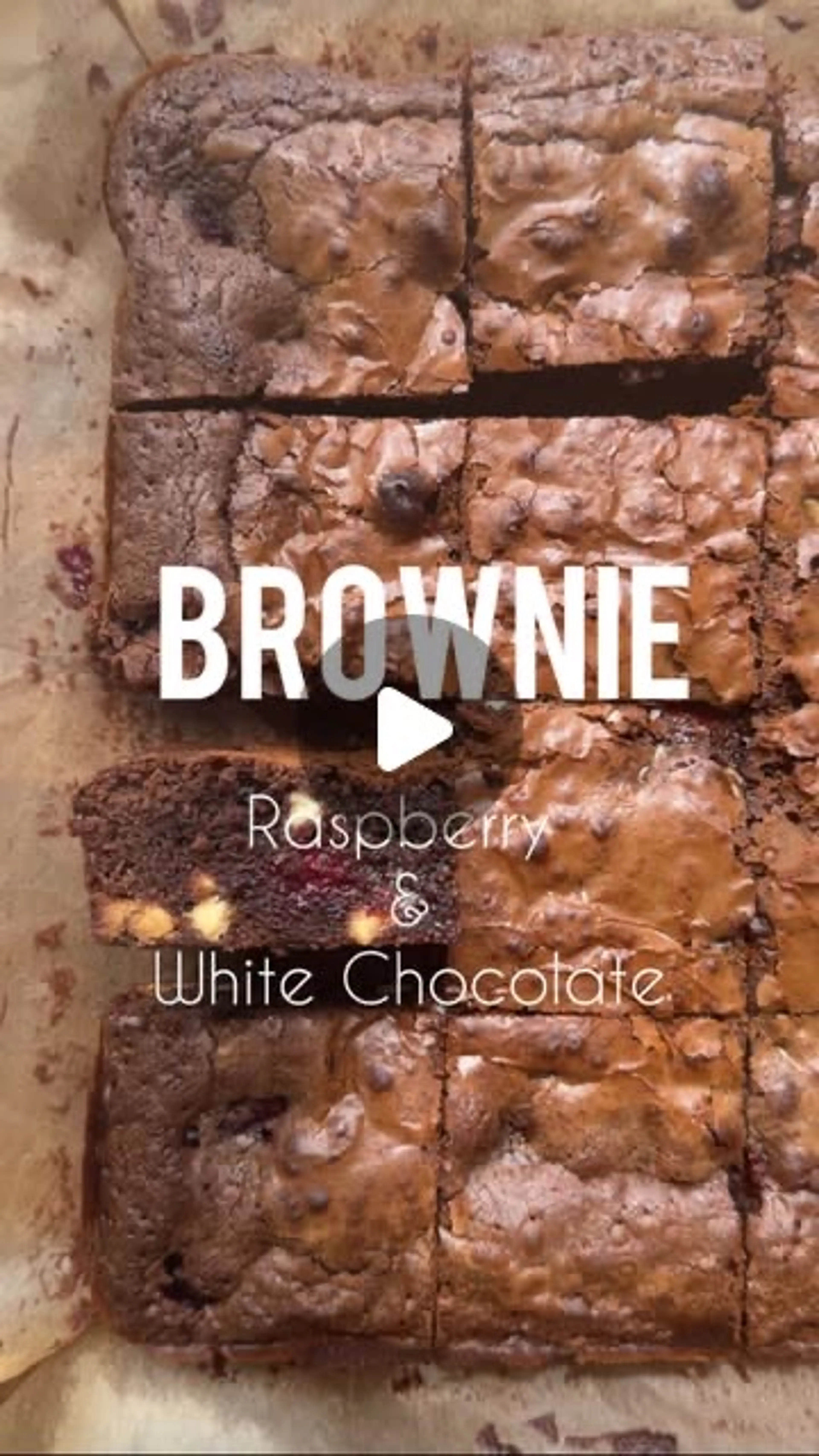 White Chocolate And Raspberry Brownies