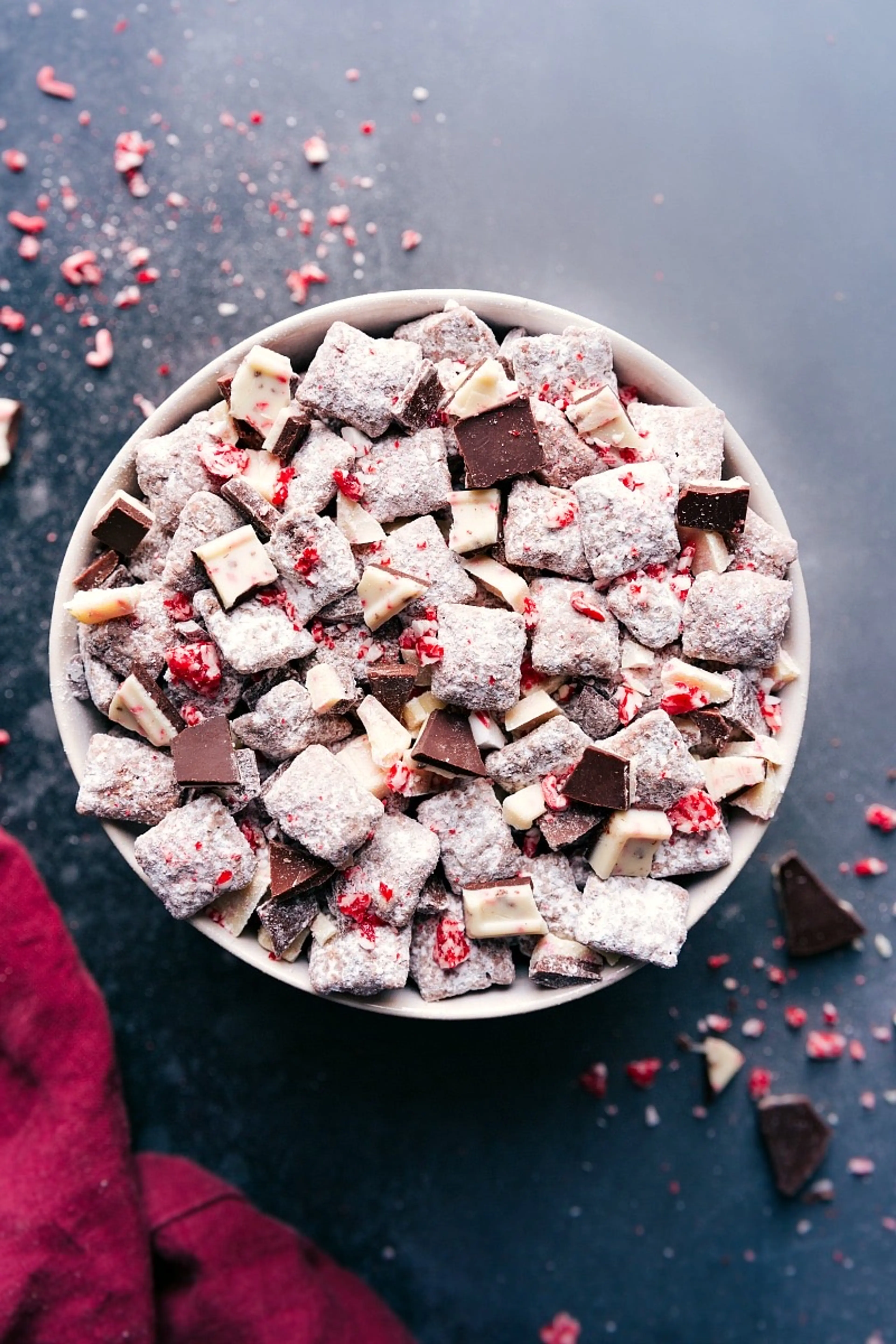 Peppermint Bark Muddy Buddies