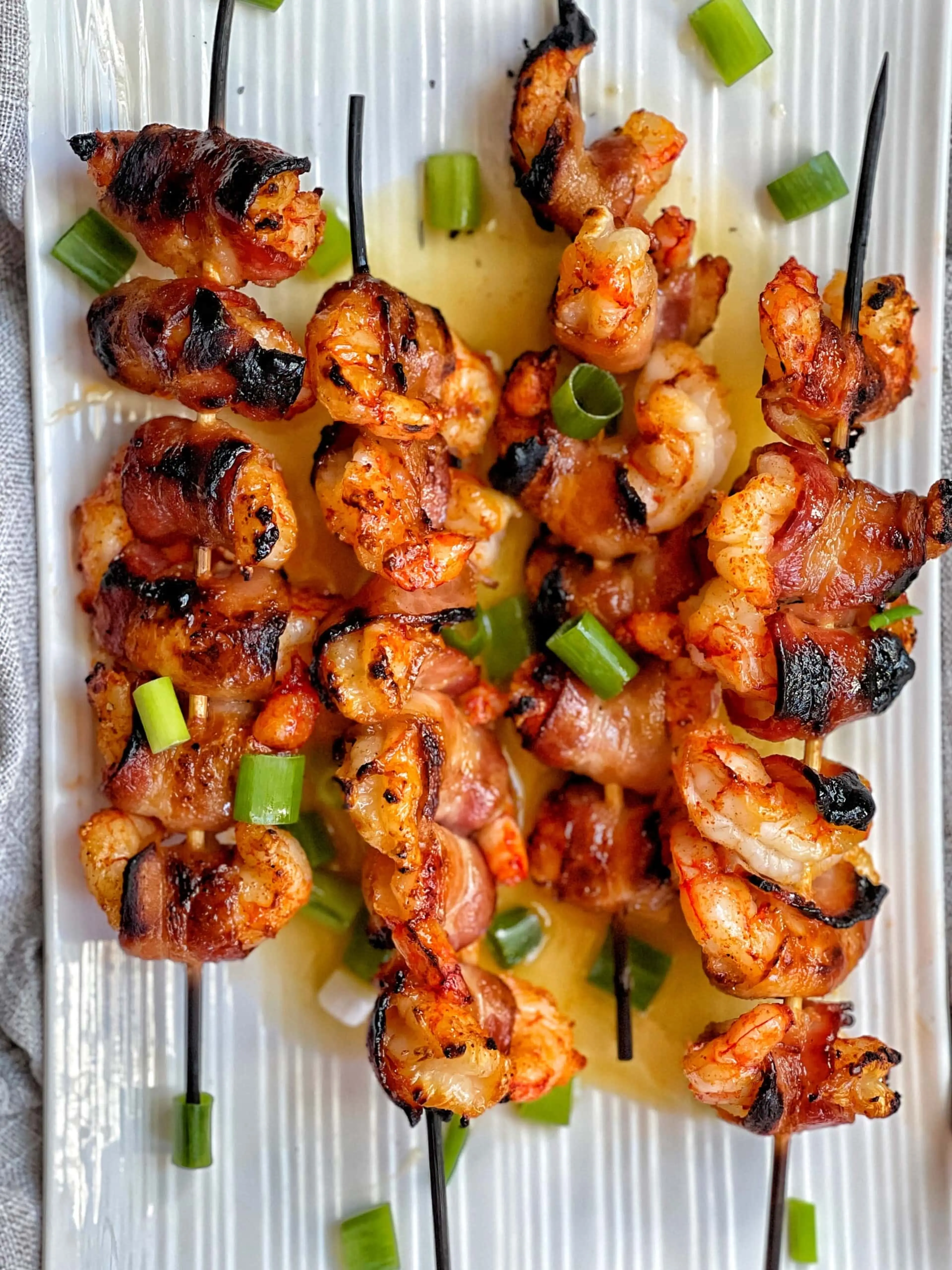 Bacon Wrapped Shrimp with Maple Butter