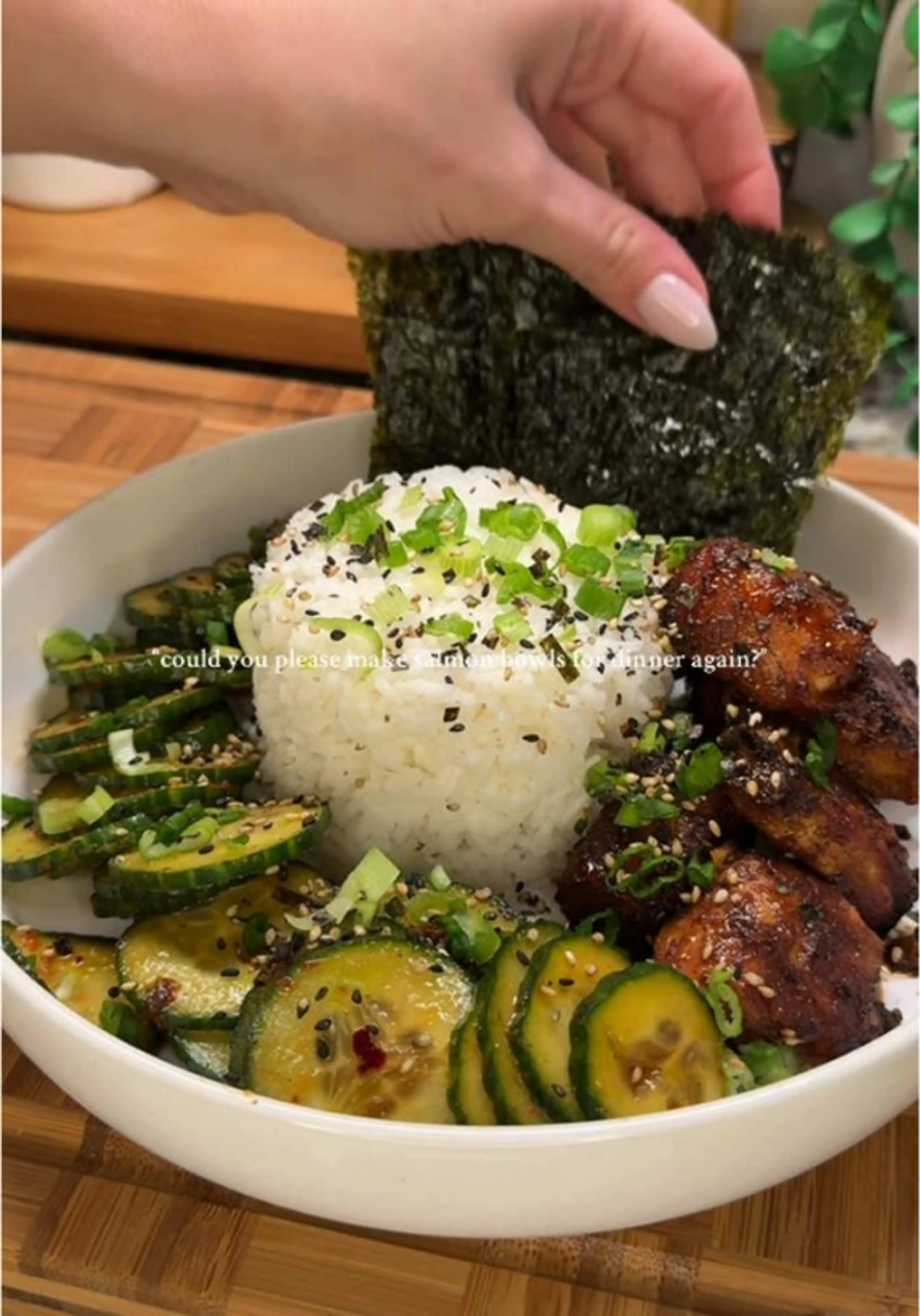 Honey Garlic Salmon Bowls