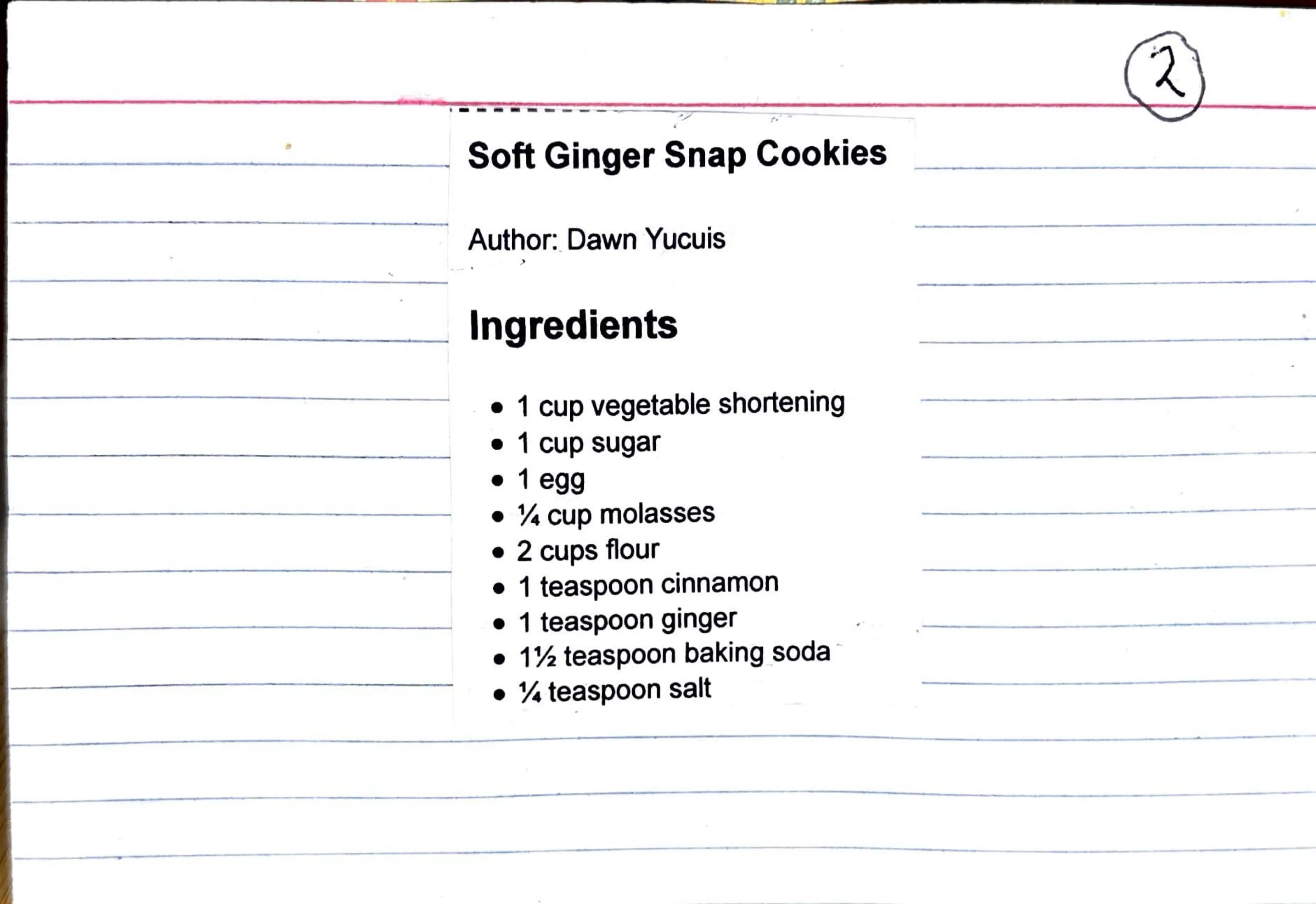Soft Ginger Snap Cookies