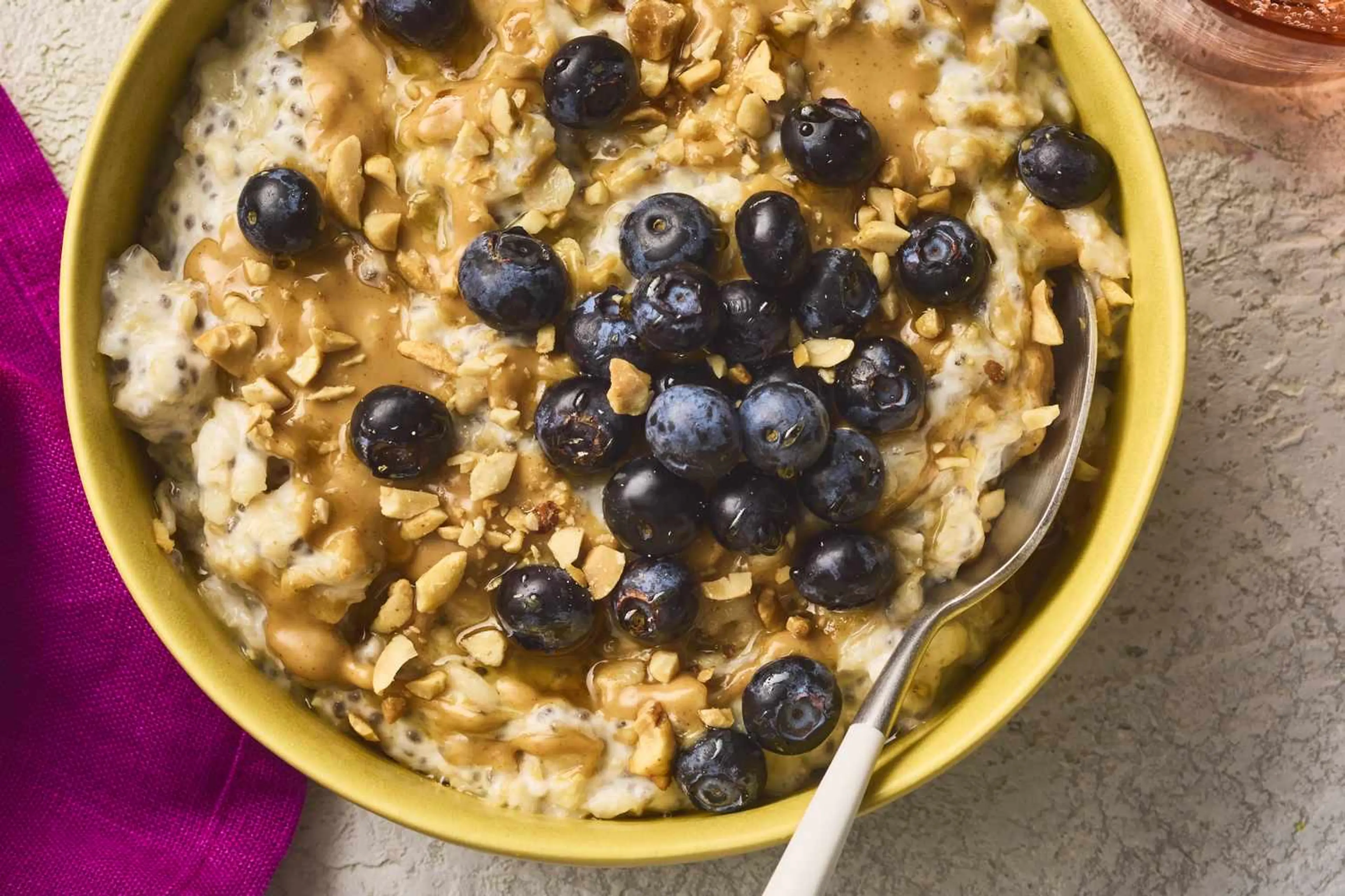 Peanut Butter and Blueberry Oatmeal