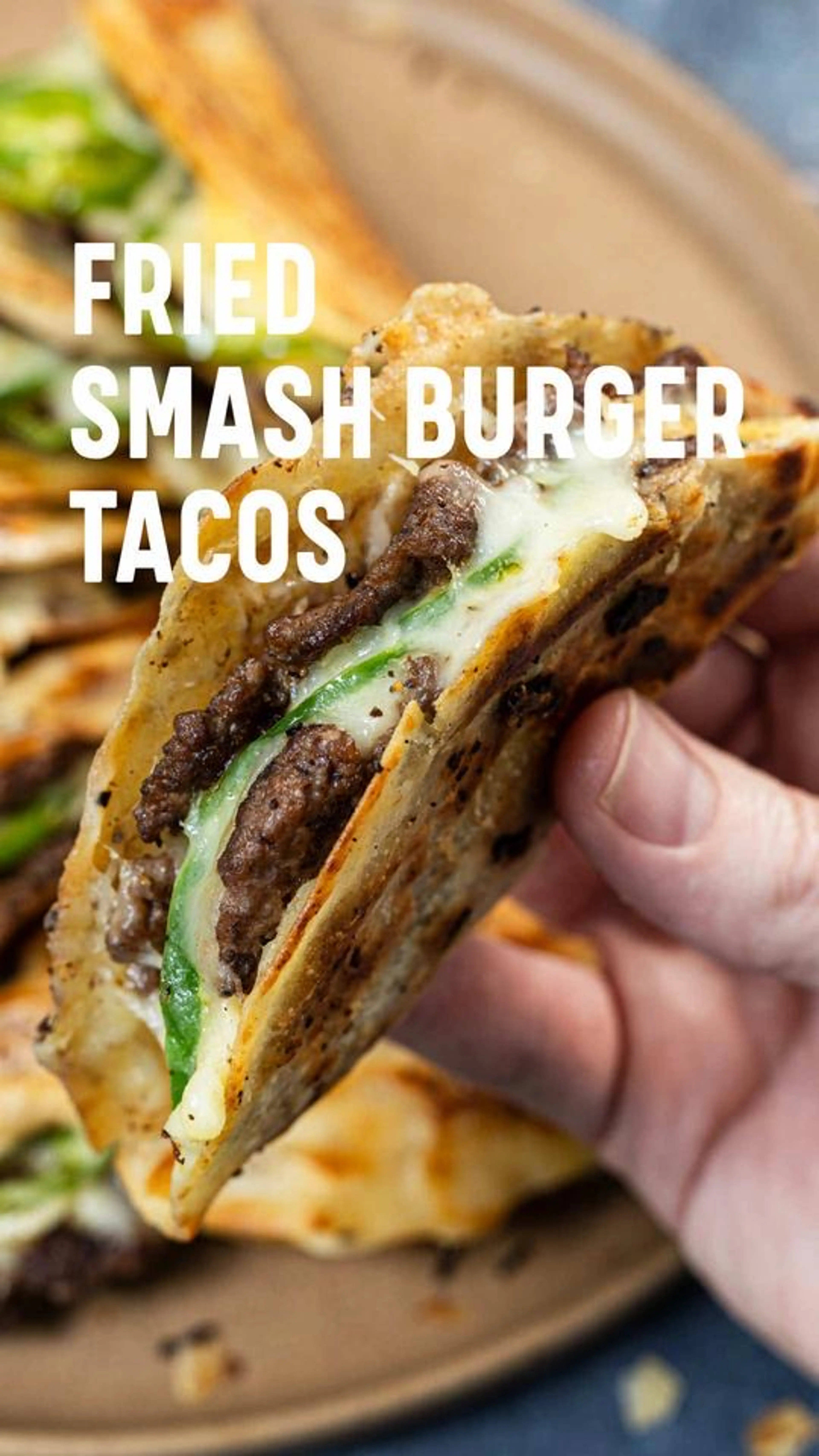 Fried Smash Burger Tacos