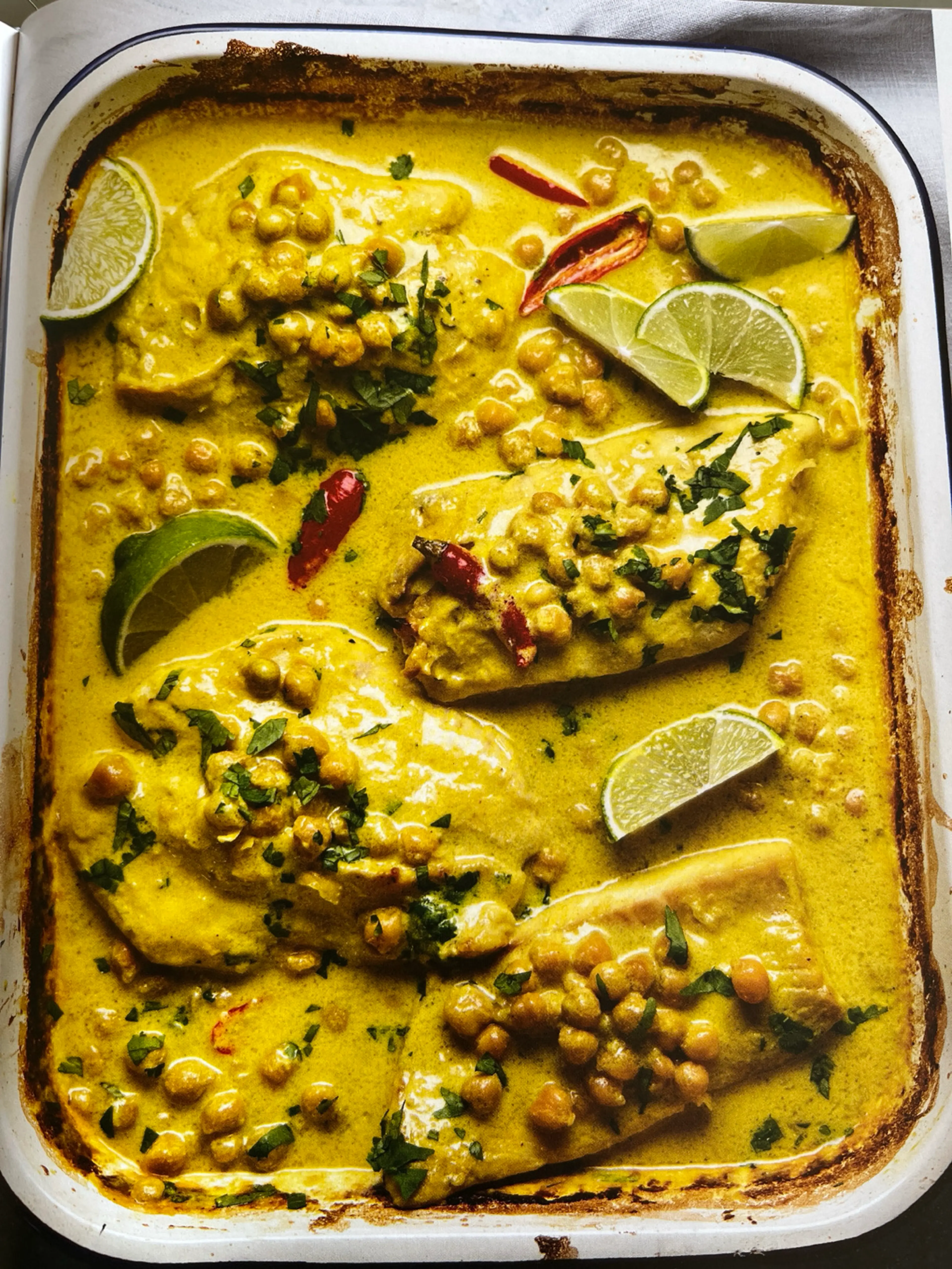 Baked Fish with golden coconut sauce