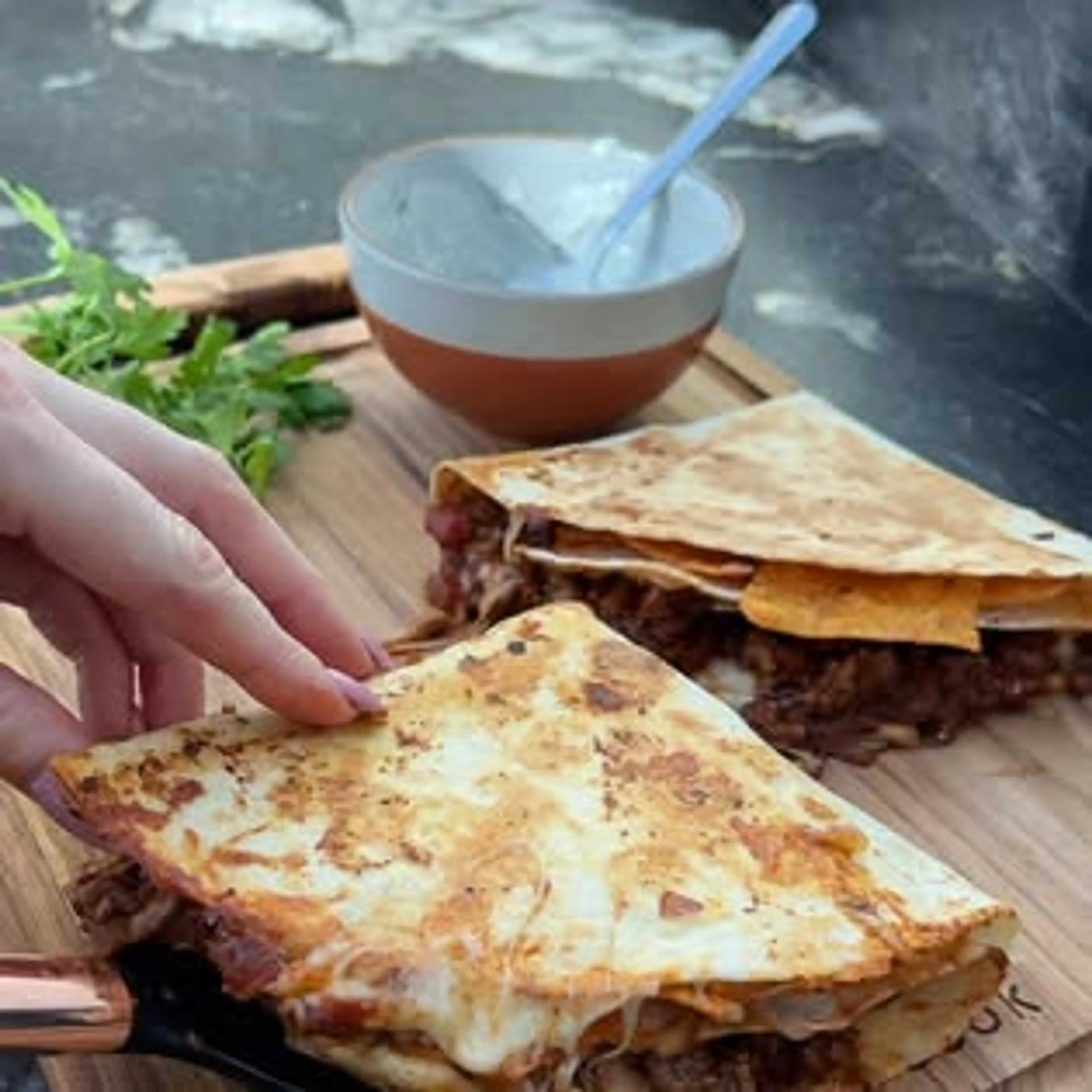 Chilli Beef Garlic Butter Crunch Wrap