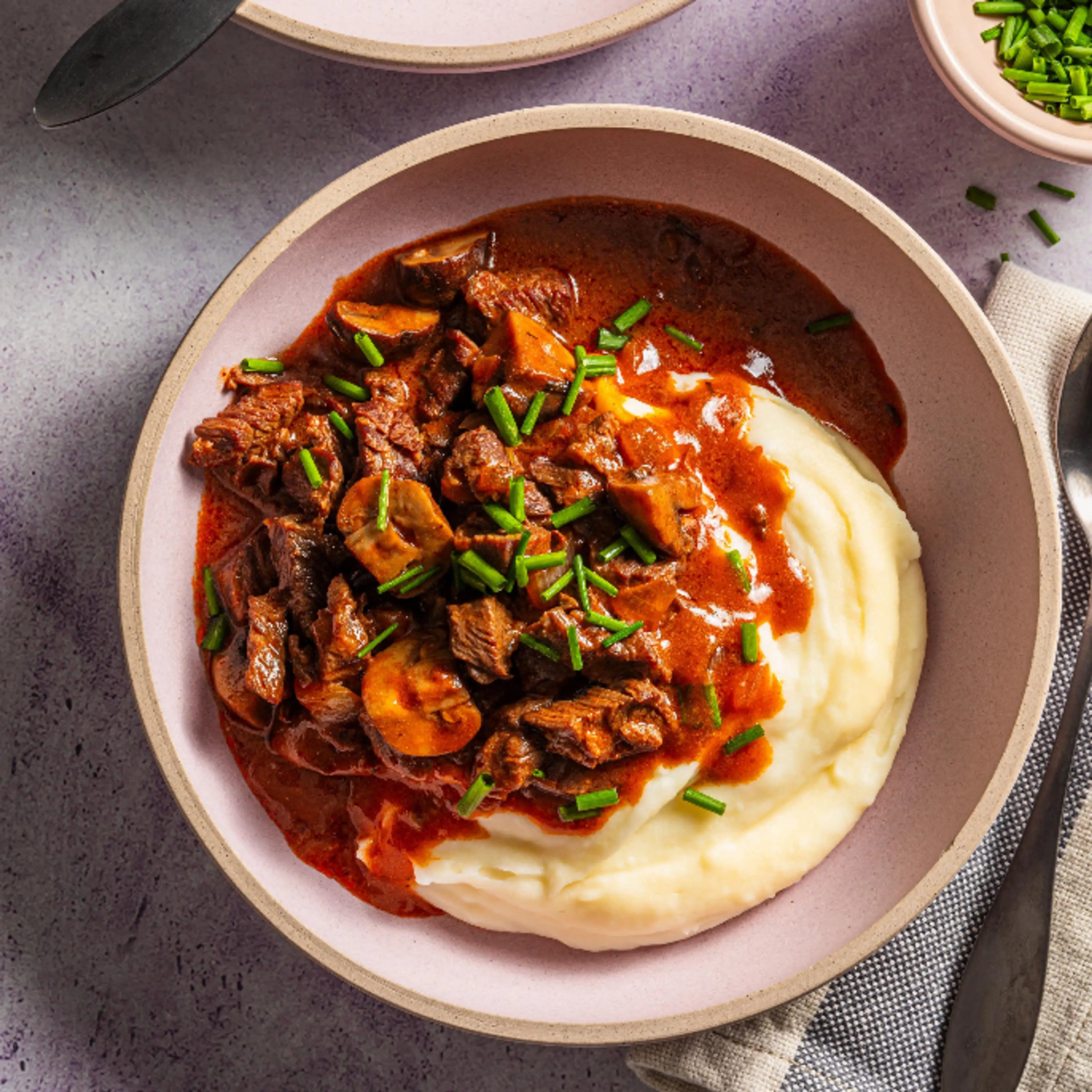 Quick Beef Stew With Mushrooms and Dijon