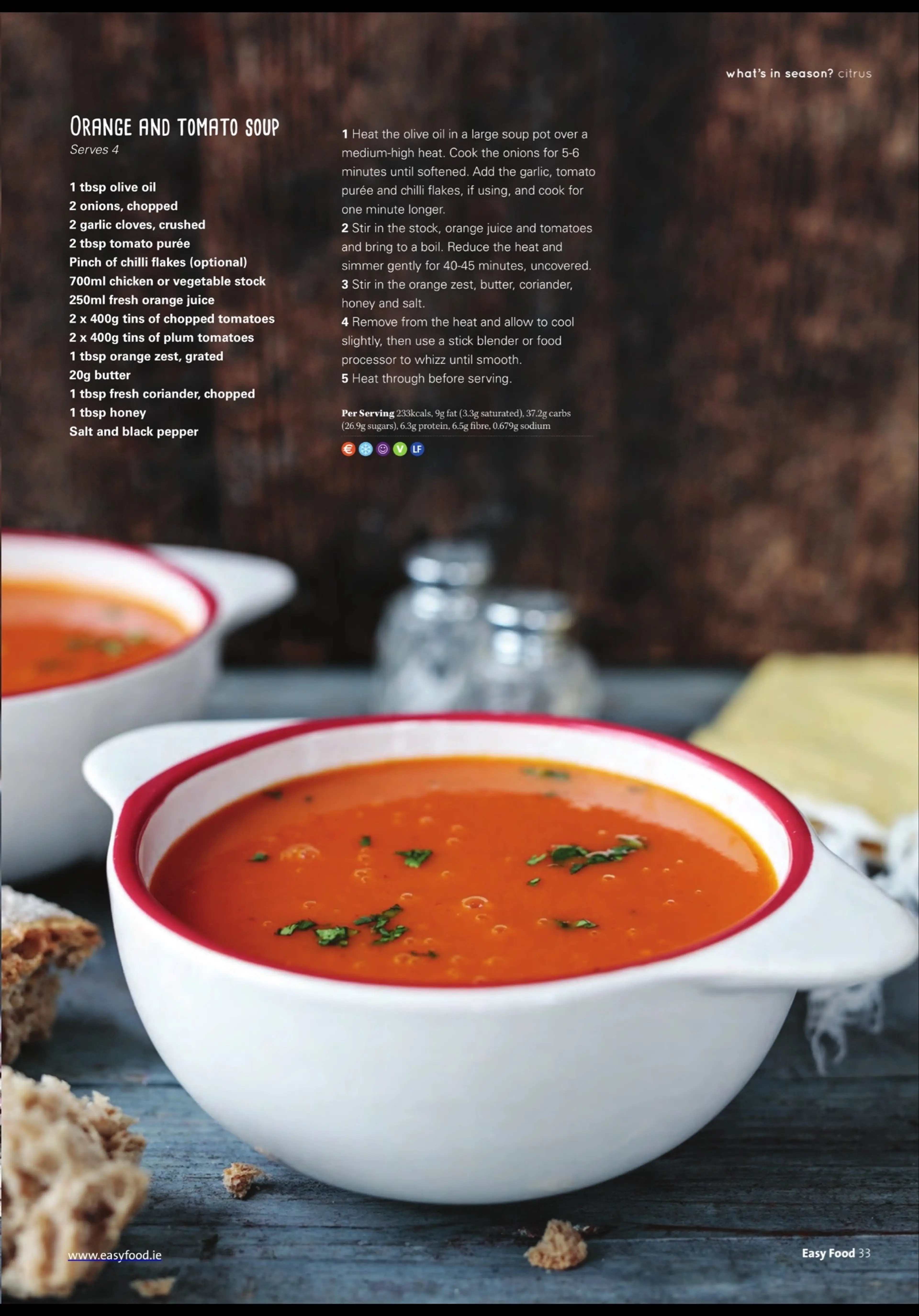 ORANGE AND TOMATO SOUP