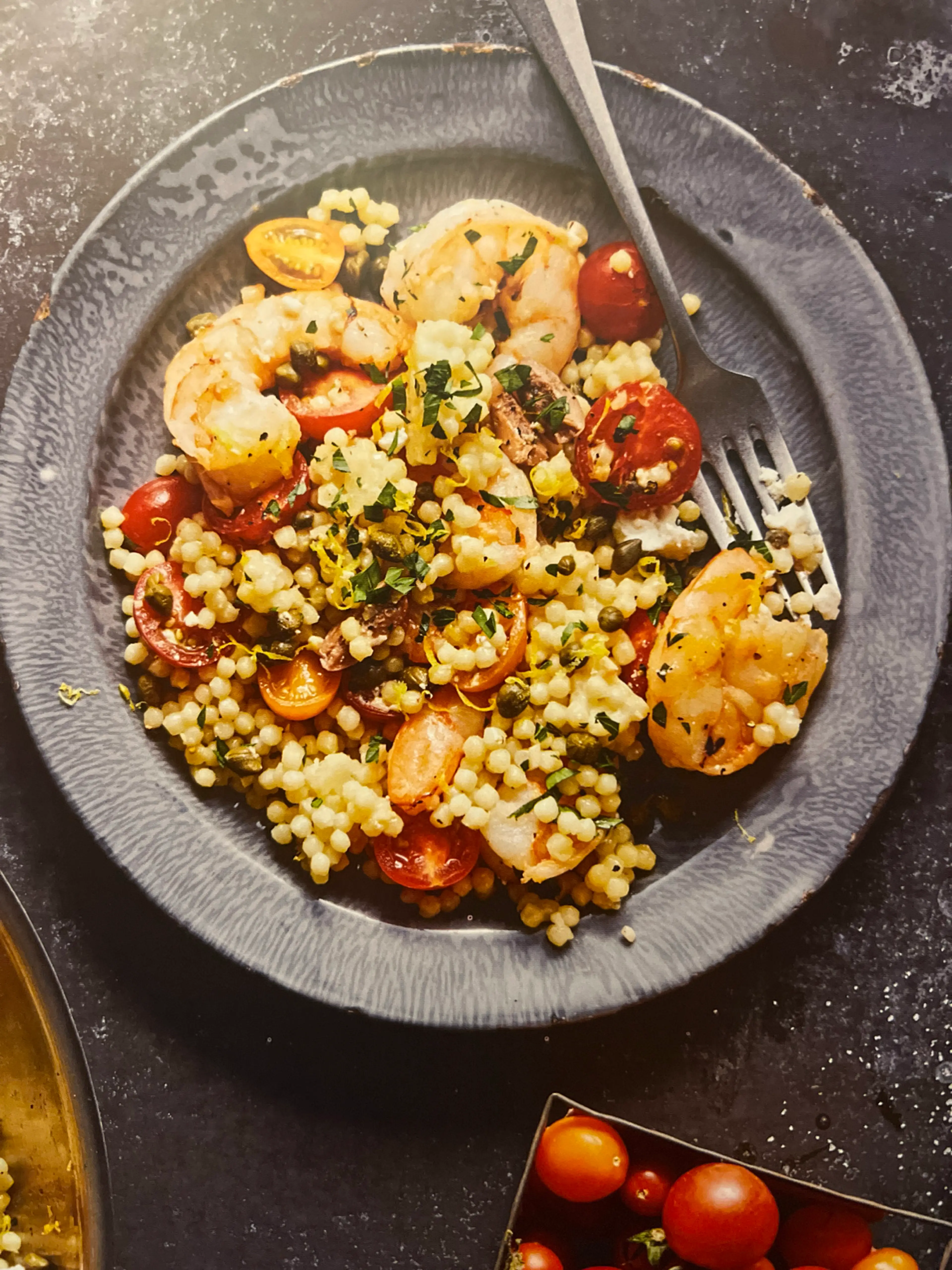 Mediterranean Shrimp and Pearl Couscous