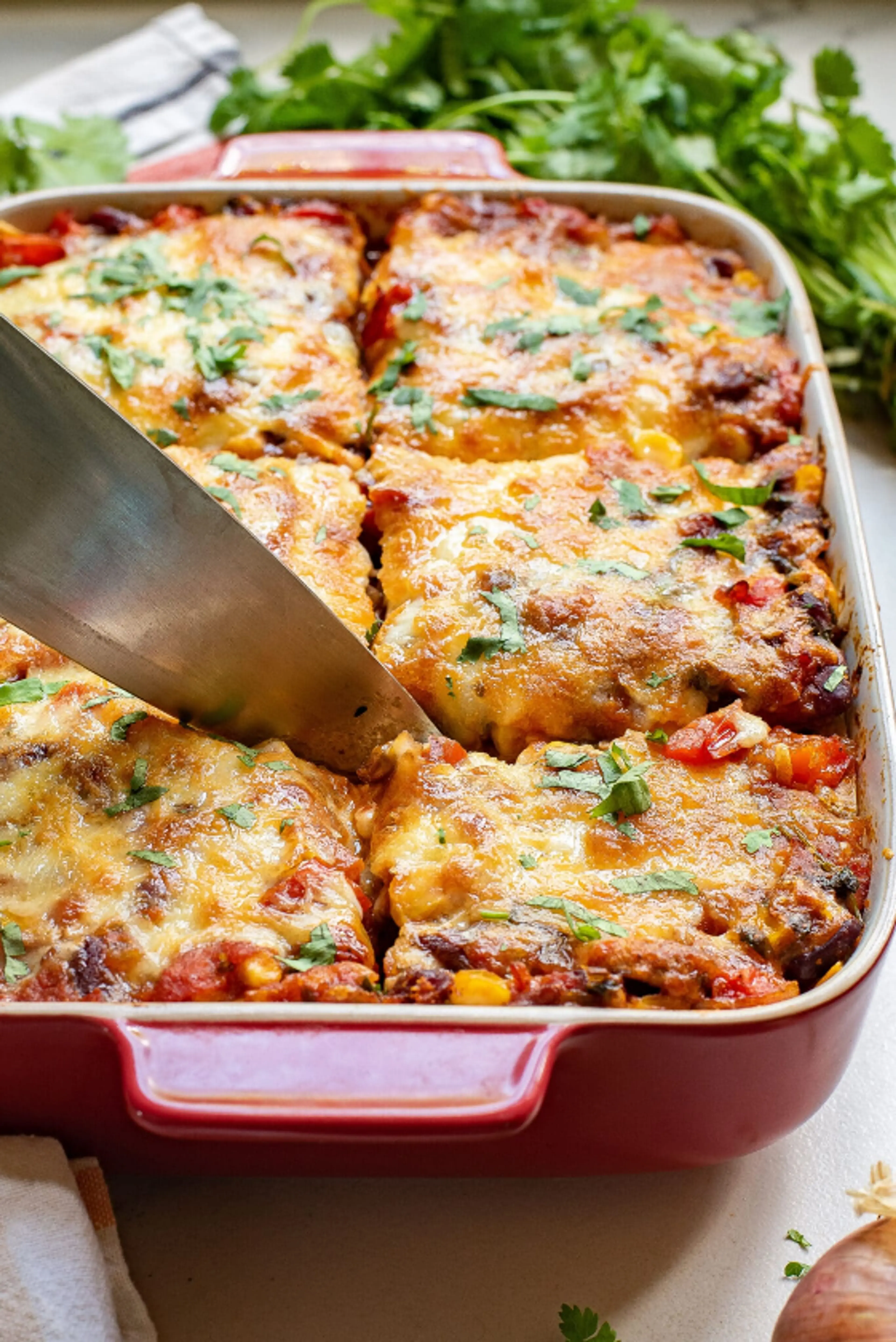 Vegetarian Mexican Tortilla Casserole Recipe