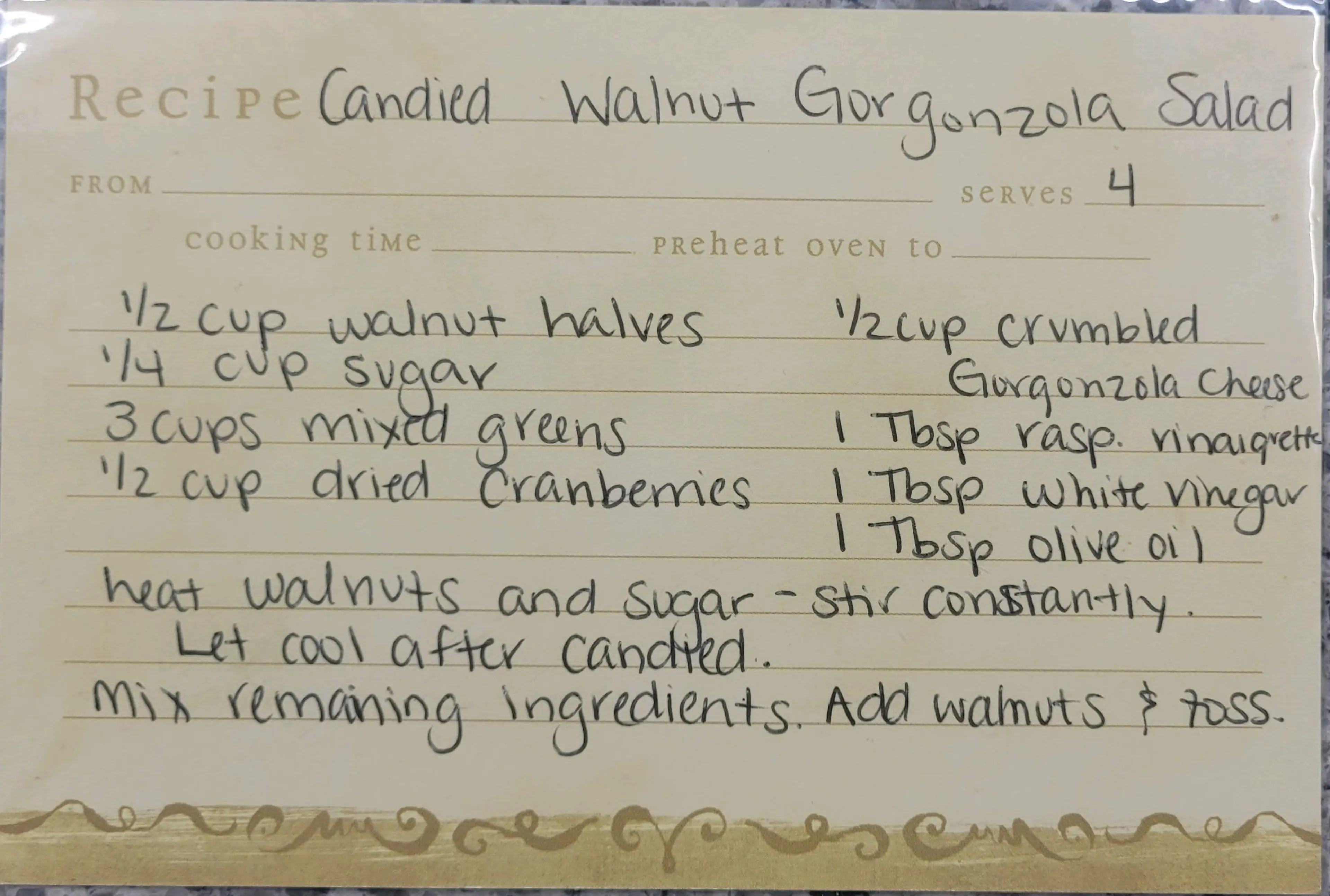 Candied Walnut Gorgonzola Salad