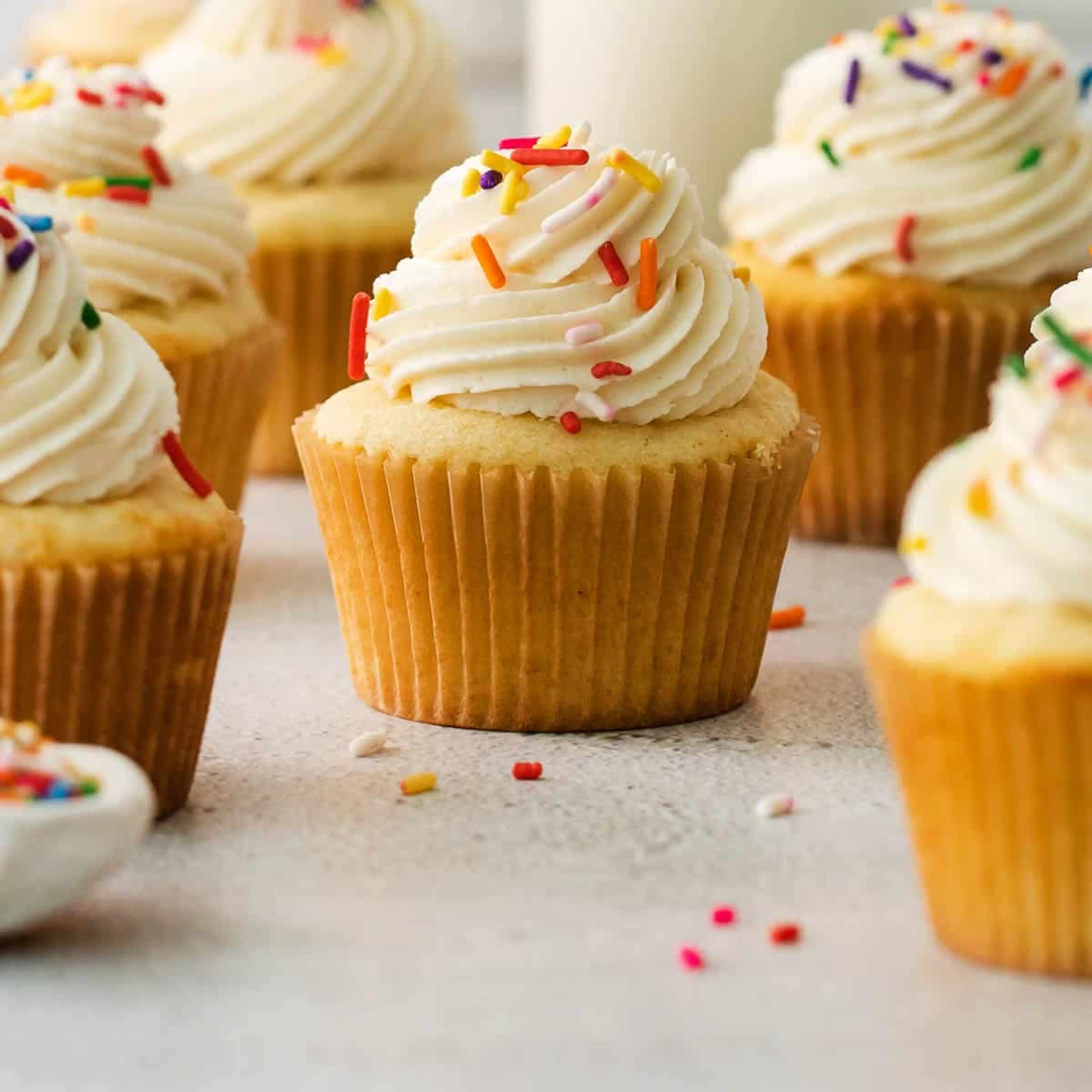 Gluten-Free Vanilla Birthday Cupcakes