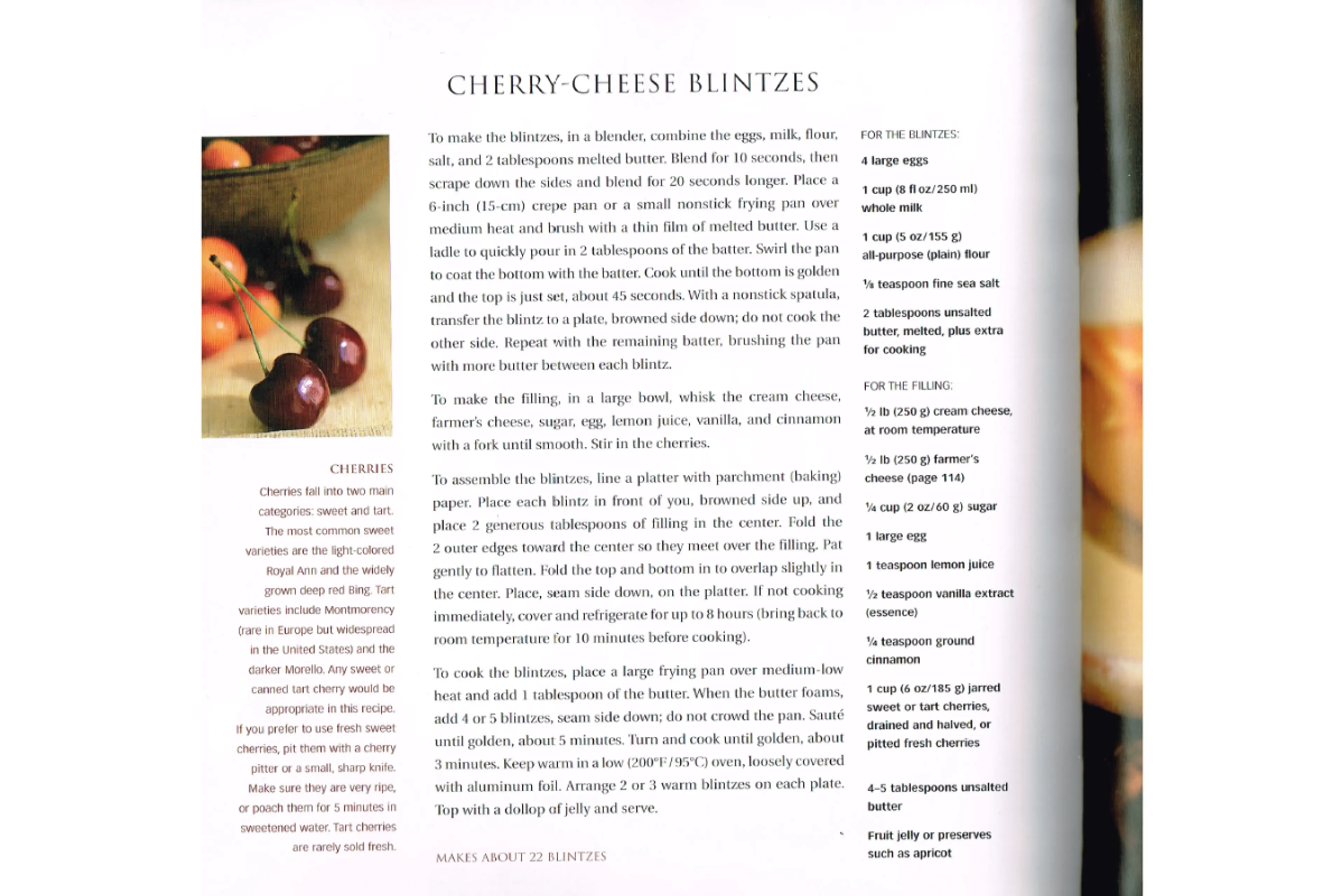 Cherry-Cheese Blintzes