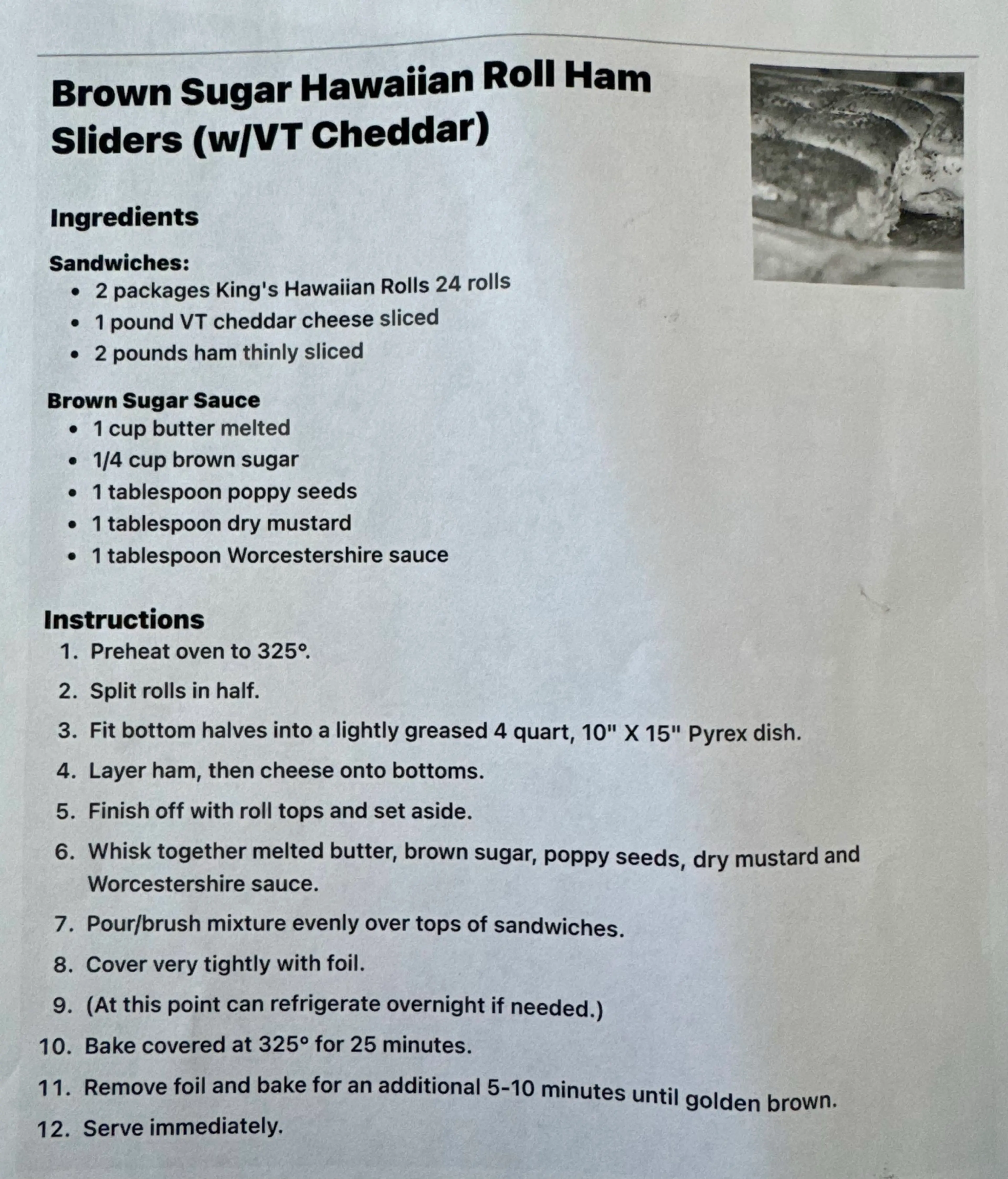 Brown Sugar Hawaiian Roll Ham Sliders