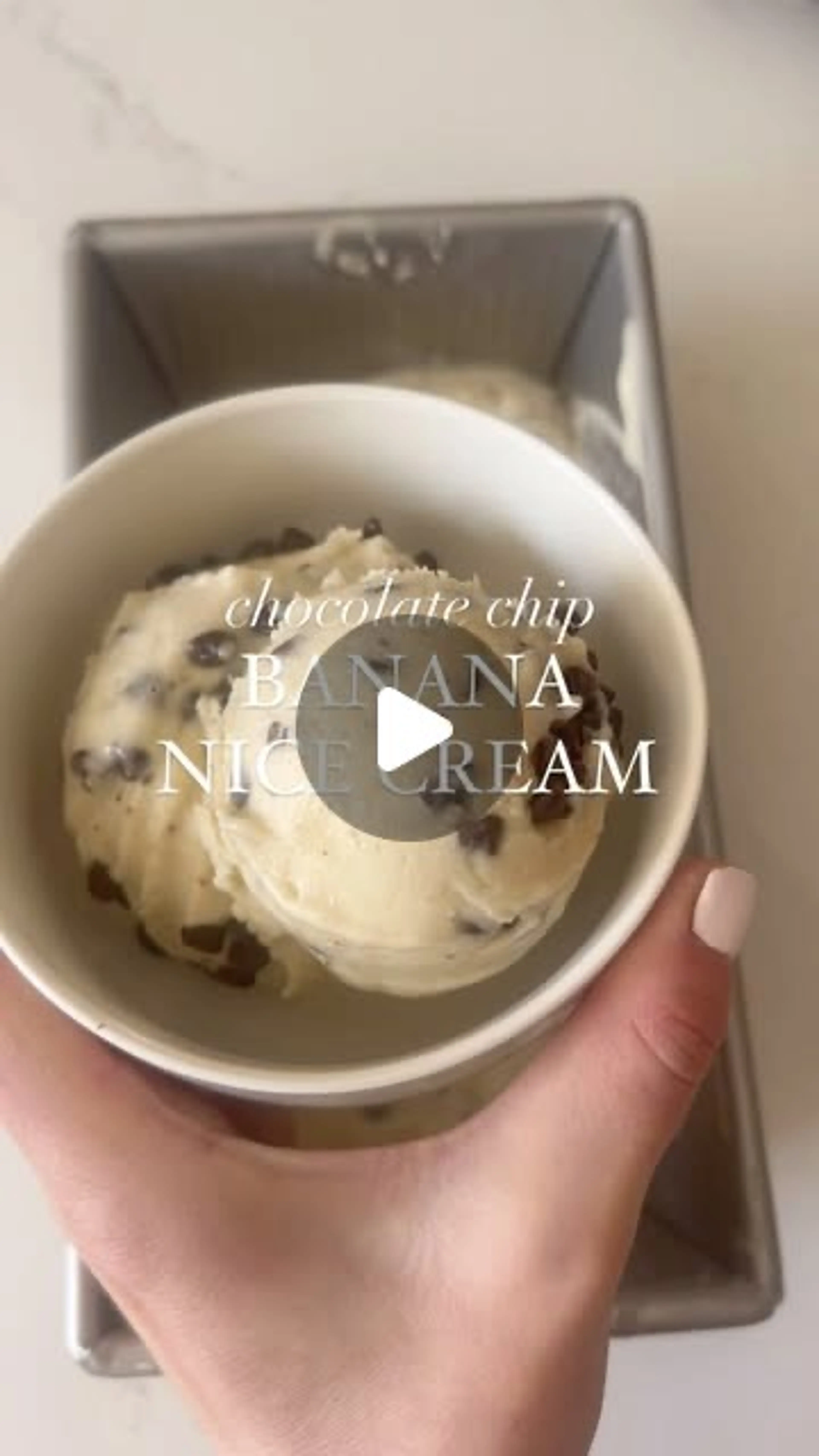 Chocolate Chip Banana Nice Cream // with Just 2 Ingredients,